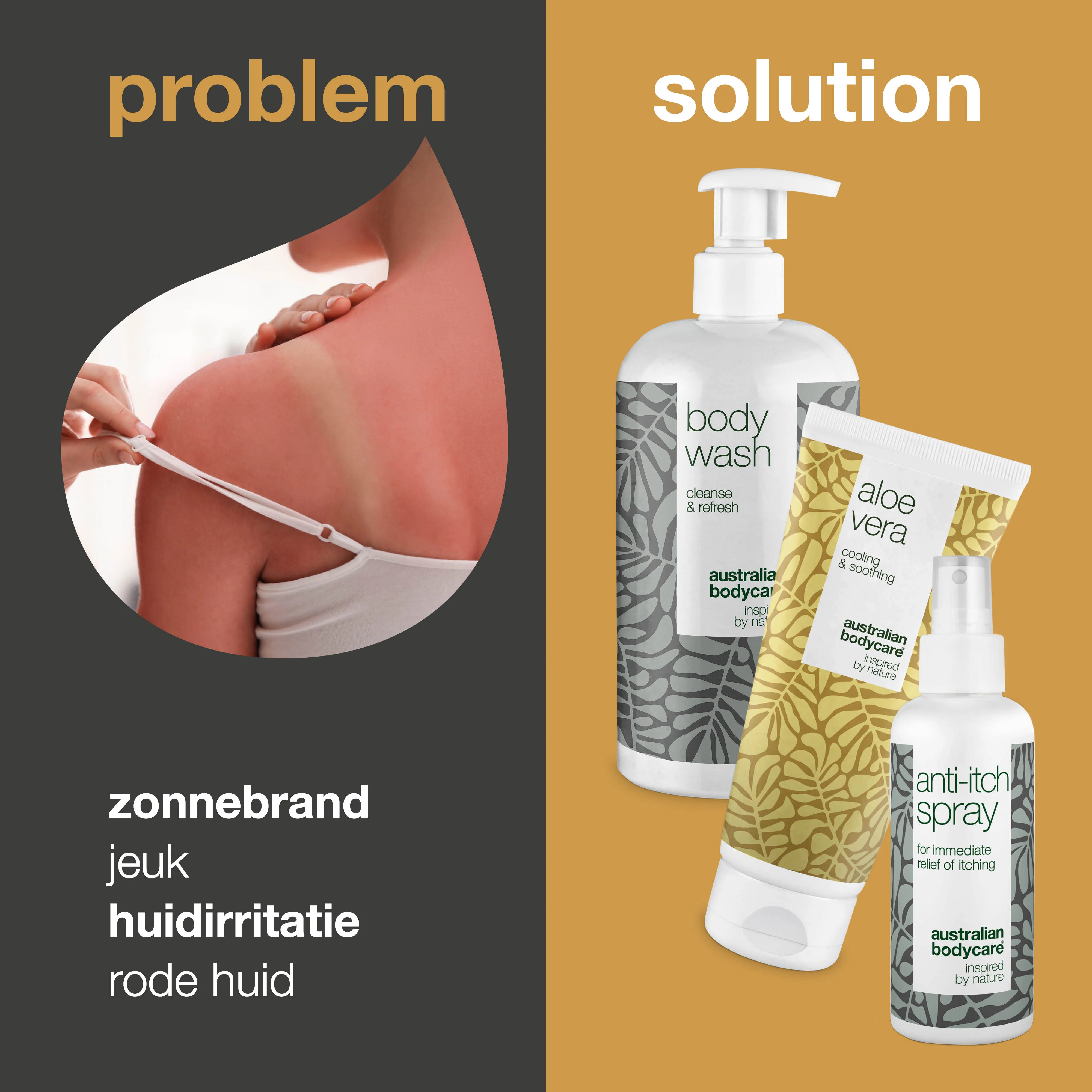 Aftersun pakket voor een rode huid en zonnebrand — 3 produkten voor de verzorging van zonnebrand, een branderige huid en zonneallergie - Image 2