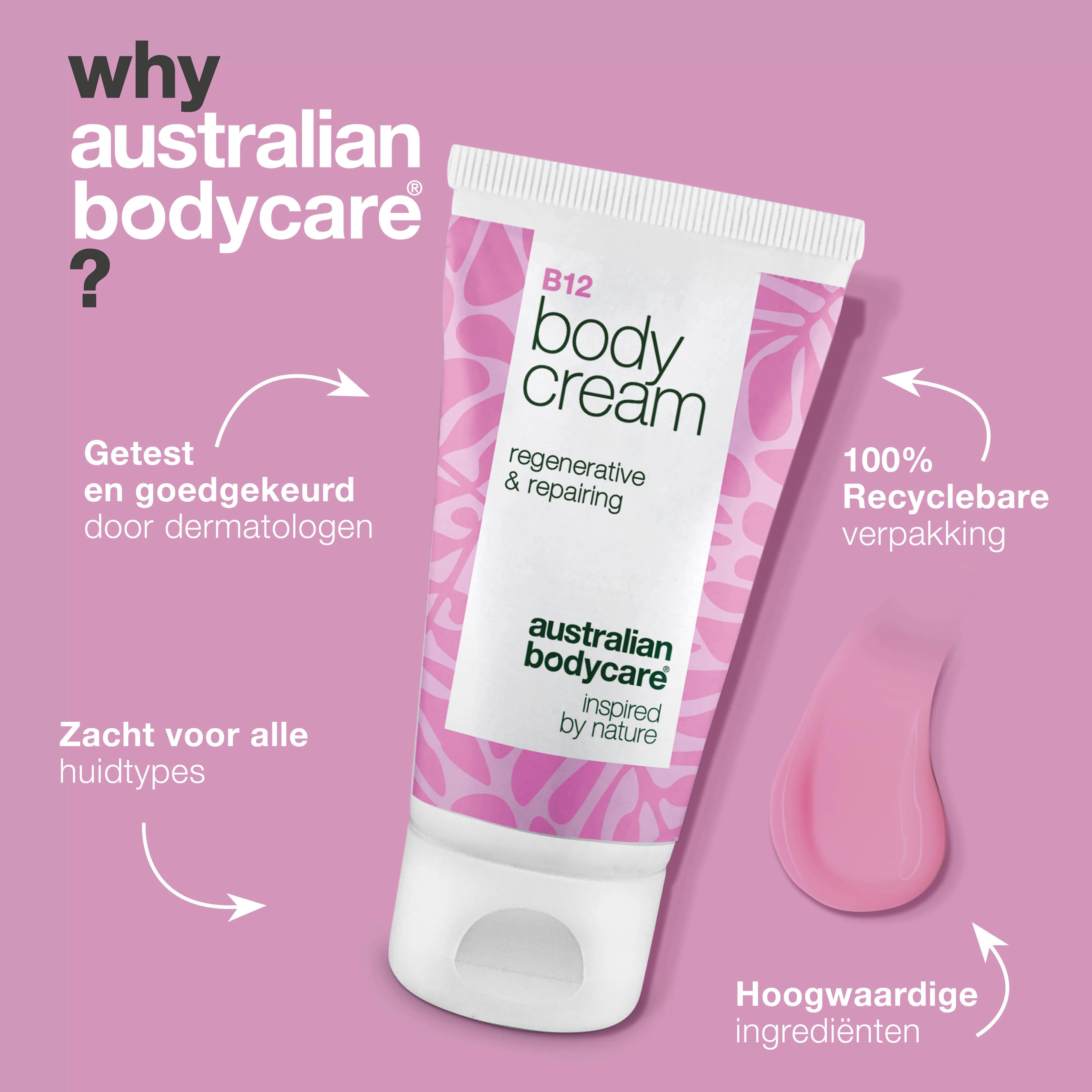 B12 Body Cream – Regenererende Crème met Vitamine B12 — Hydraterende B12 Body Cream voor zachte, verzorgde huid. Geschikt voor alle huidtypes. - Image 4