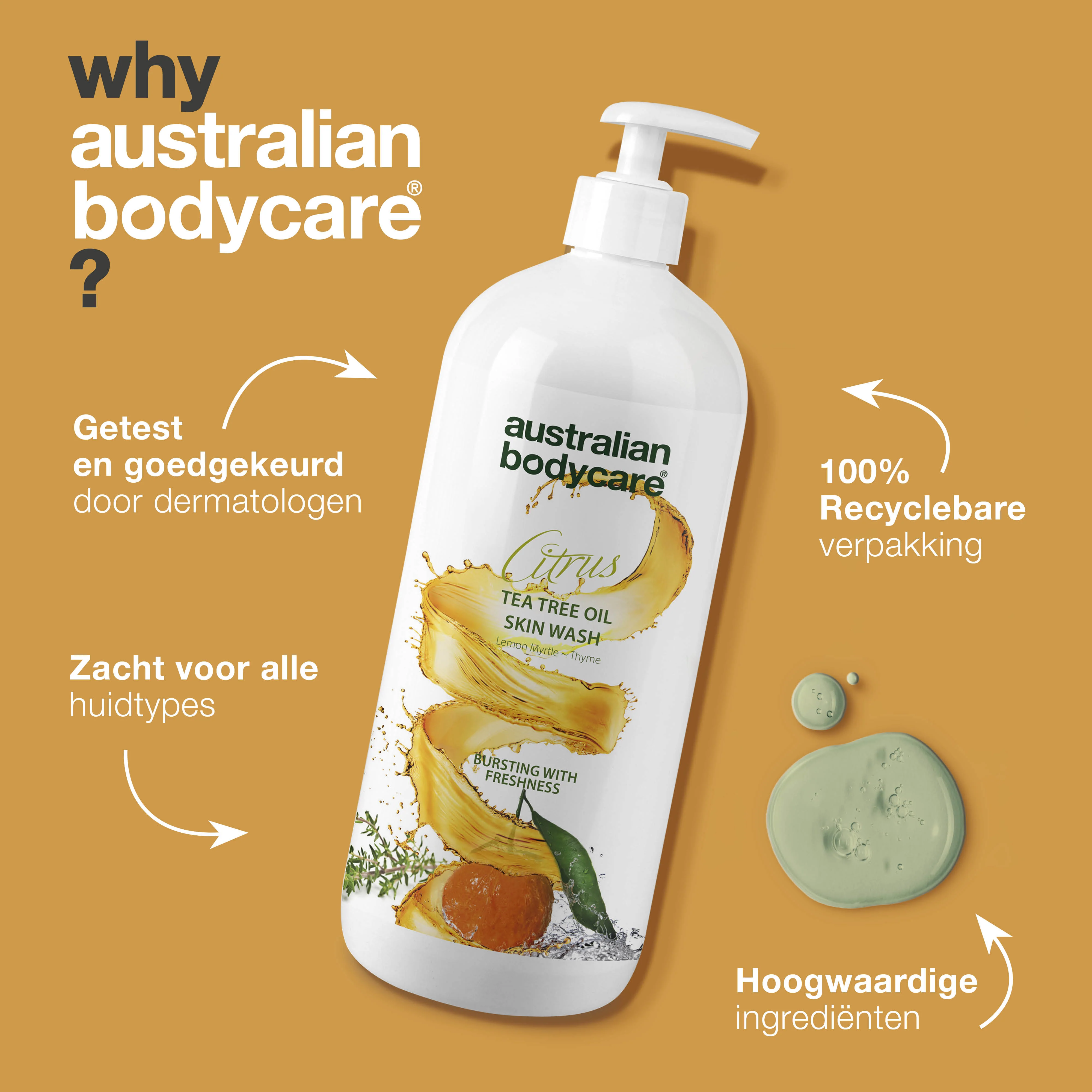 Professionele Citrus Skin Wash — Professionele body wash met Teatree Olie en citrus voor dagelijks gebruik - Image 4