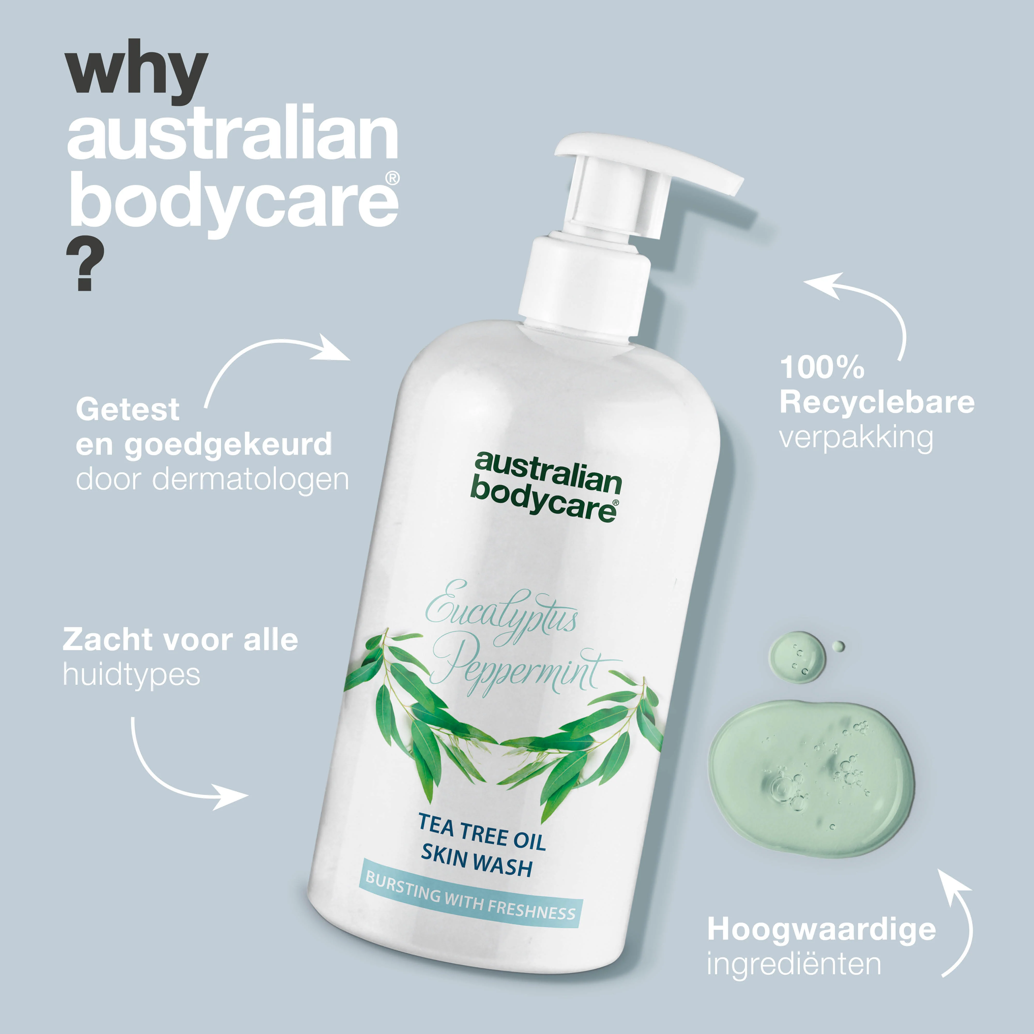 Professionele Eucalyptus Skin Wash — Douchegel voor professioneel gebruik met natuurlijke Teatree Olie en Australische Eucalyptus - Image 4