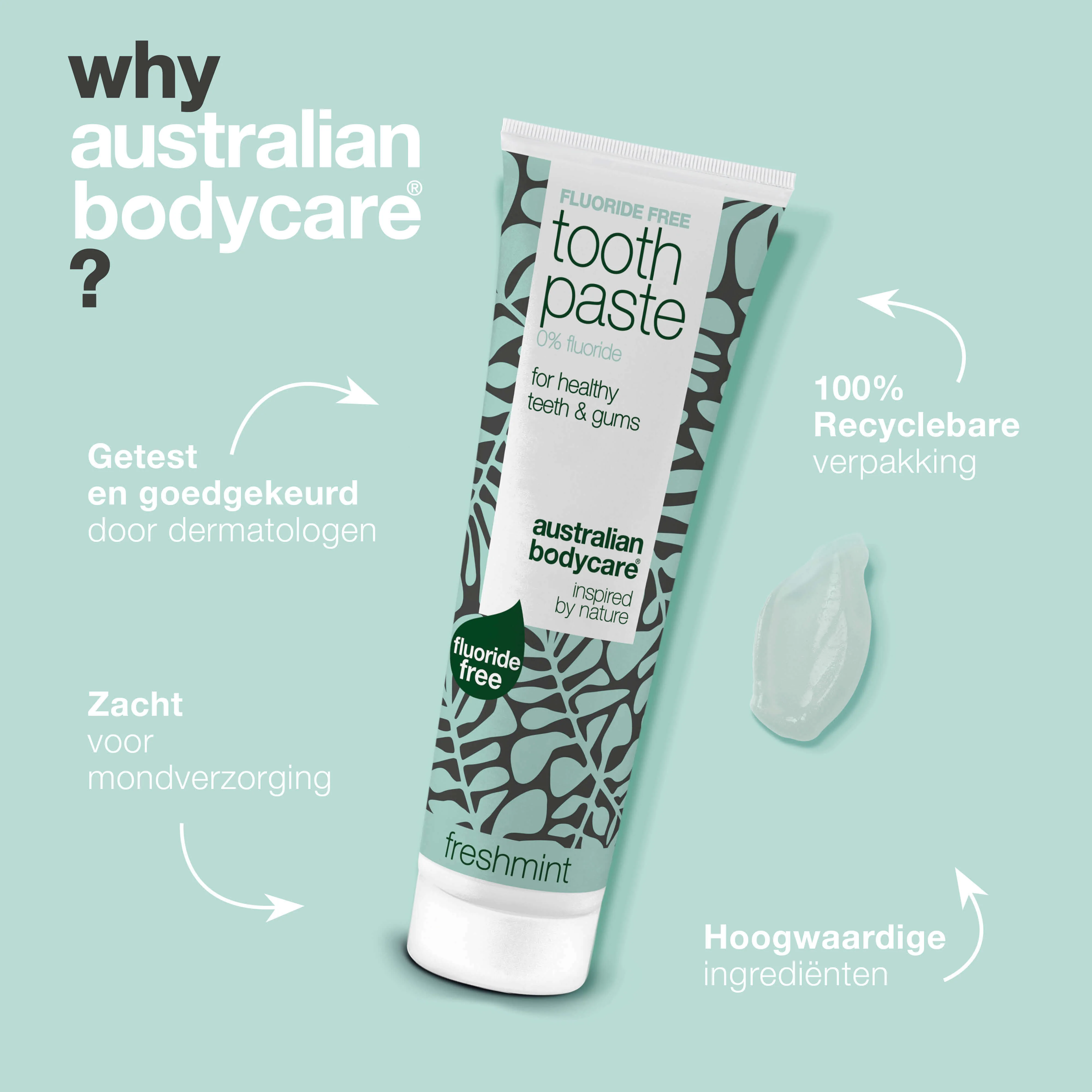Fluoridevrije tandpasta – voor gezonde tanden en frisse adem — Fluoridevrije tandpasta verwijdert tandplak, verzorgt het tandvlees en zorgt voor een langdurig frisse adem. - Image 4
