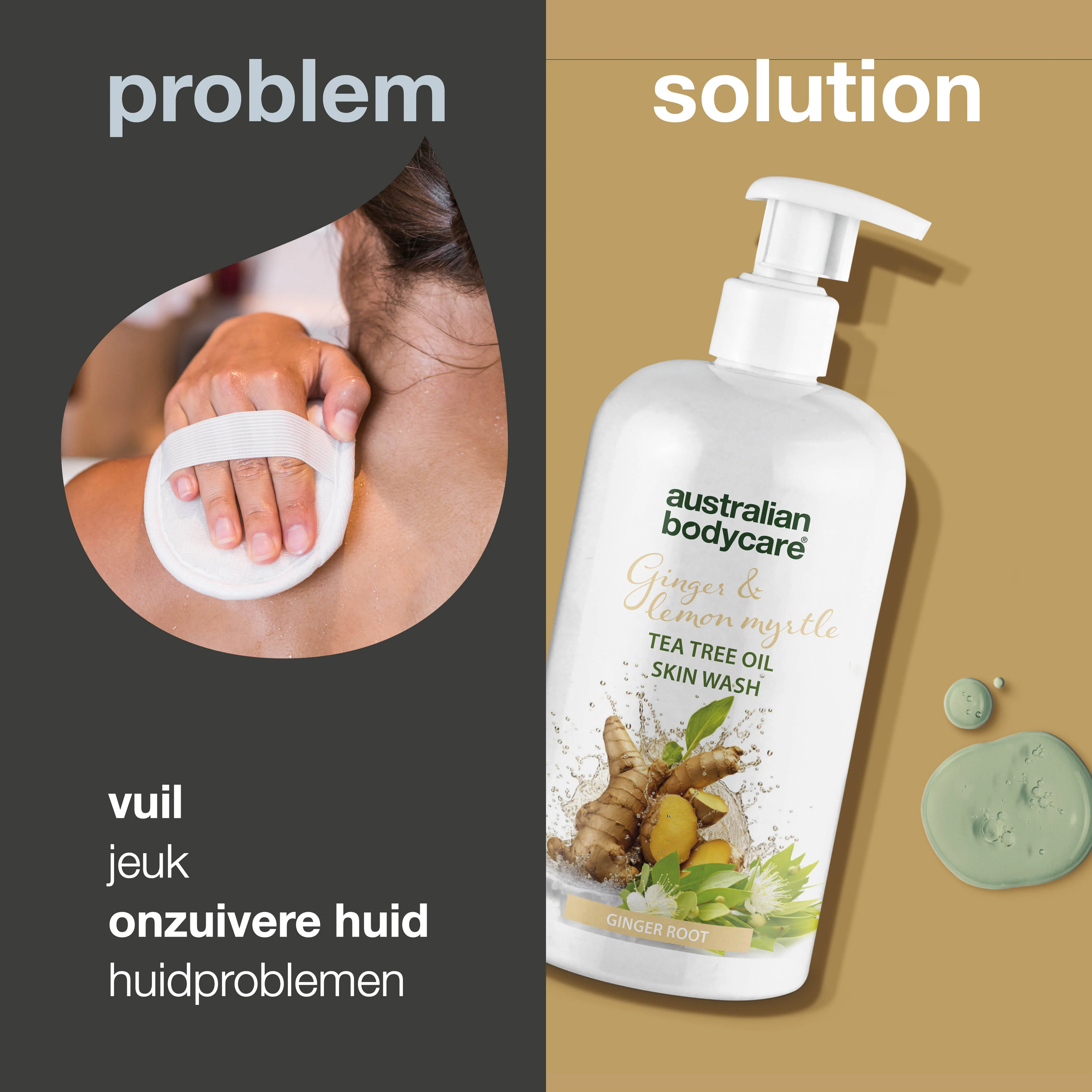 Professionele Gember & Citroen Huidreiniger — Professionele lichaamswas met Tea Tree Olie en Gember - Image 2