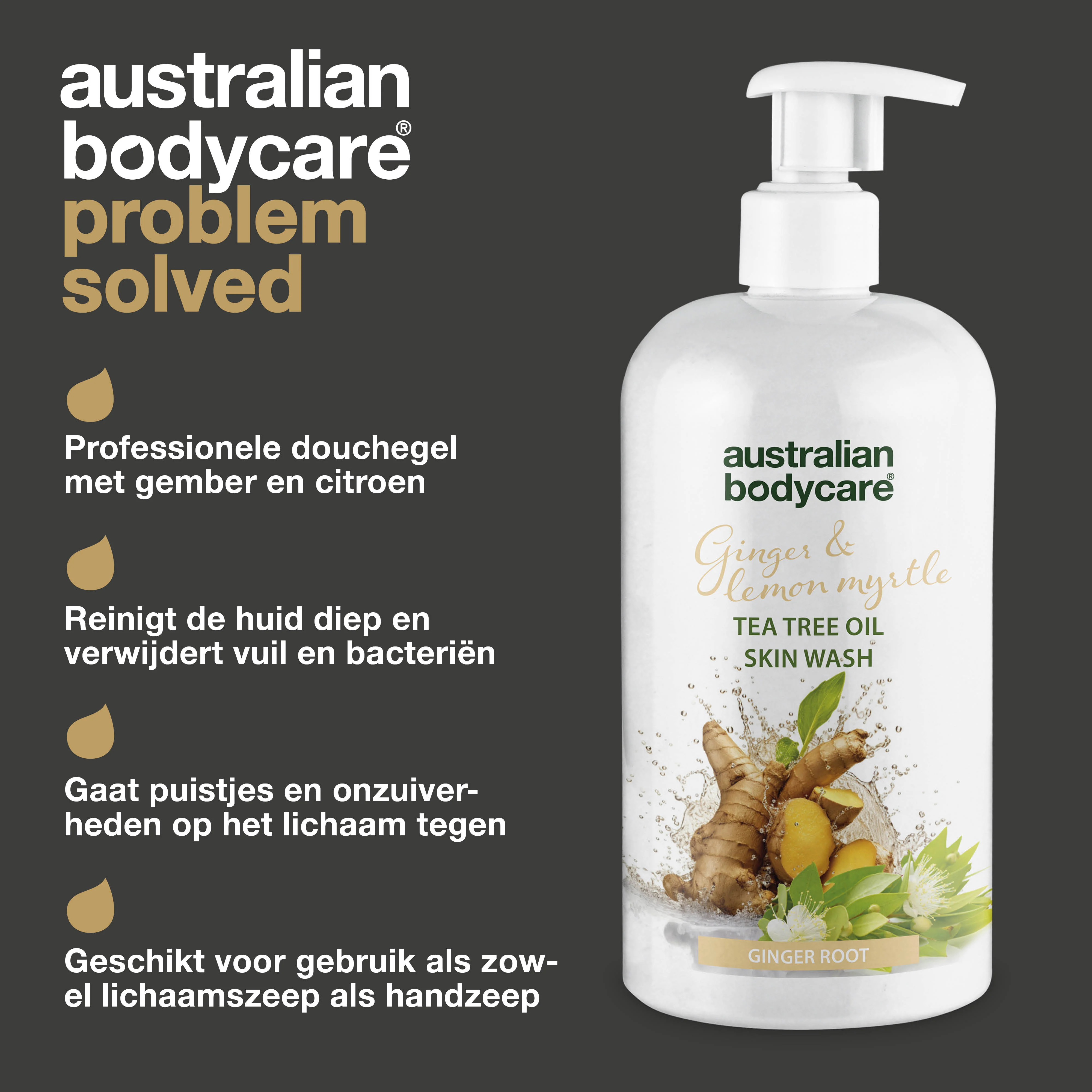 Professionele Gember & Citroen Huidreiniger — Professionele lichaamswas met Tea Tree Olie en Gember - Image 3