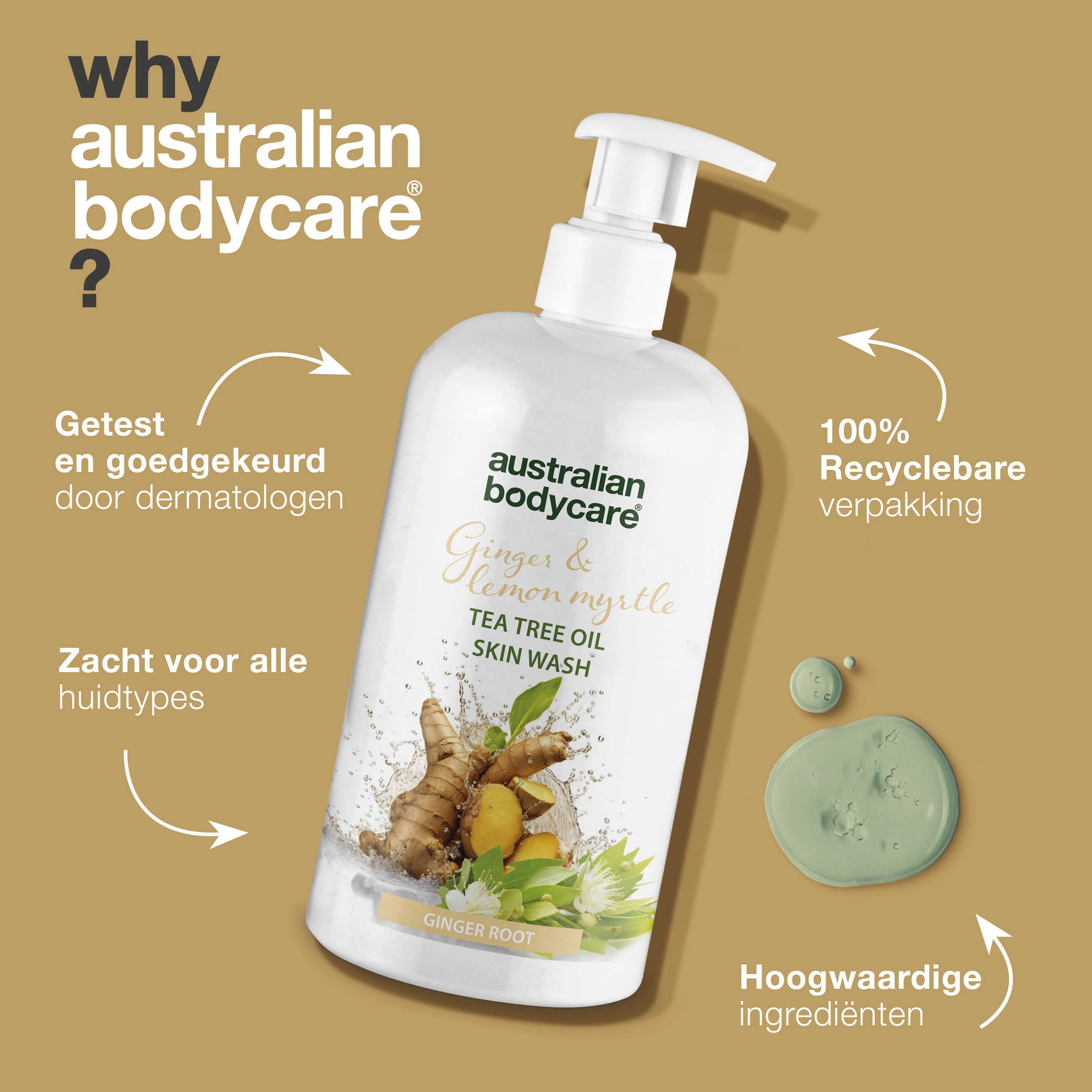 Professionele Gember & Citroen Huidreiniger — Professionele lichaamswas met Tea Tree Olie en Gember - Image 4
