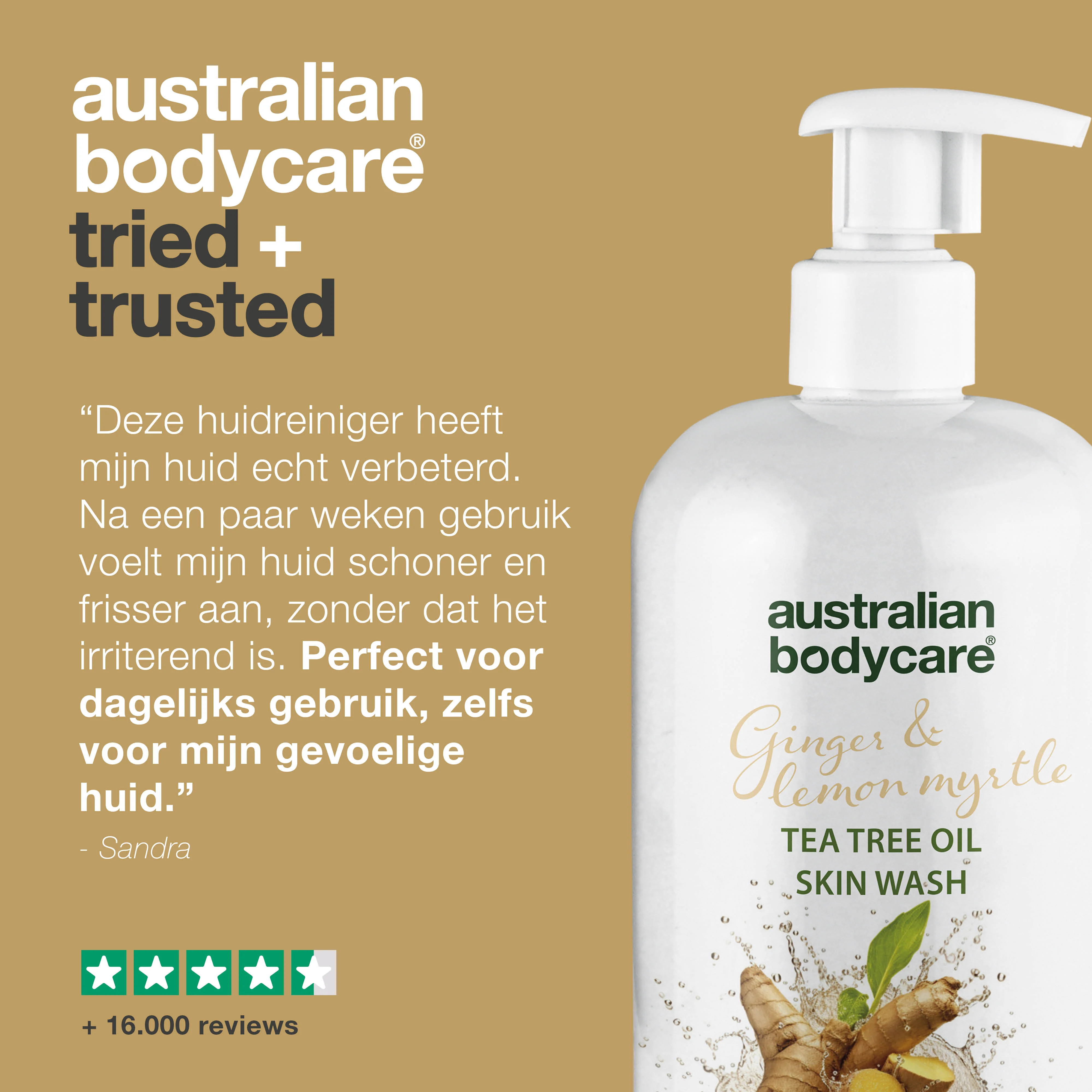 Professionele Gember & Citroen Huidreiniger — Professionele lichaamswas met Tea Tree Olie en Gember - Image 5