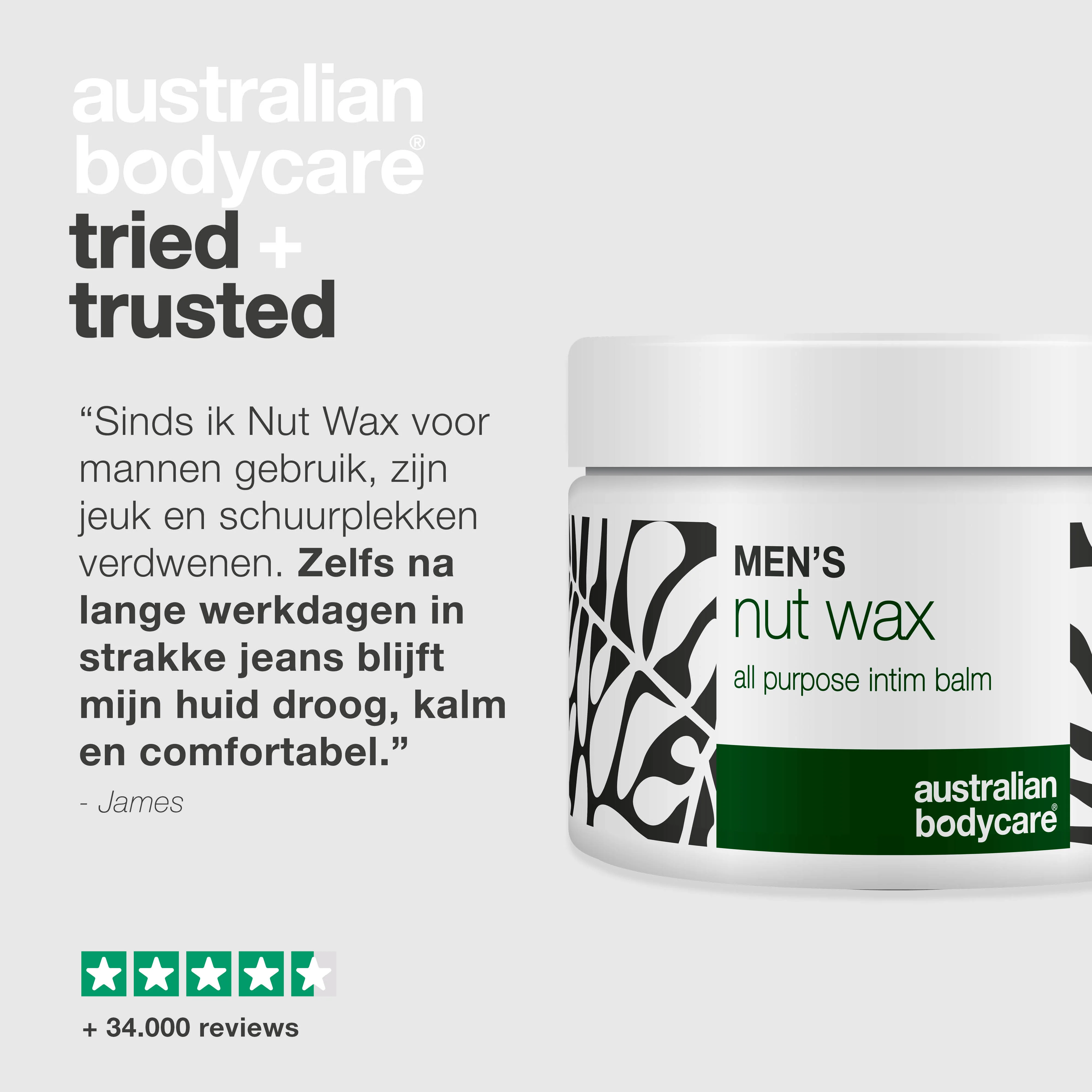 Nut Wax voor mannen – tegen zweet, schuren en geur — Intiembalsem voor mannen helpt tegen zweet, wrijving en geur. Houdt de balzak fris en droog met sheaboter en bisabolol. - Image 5