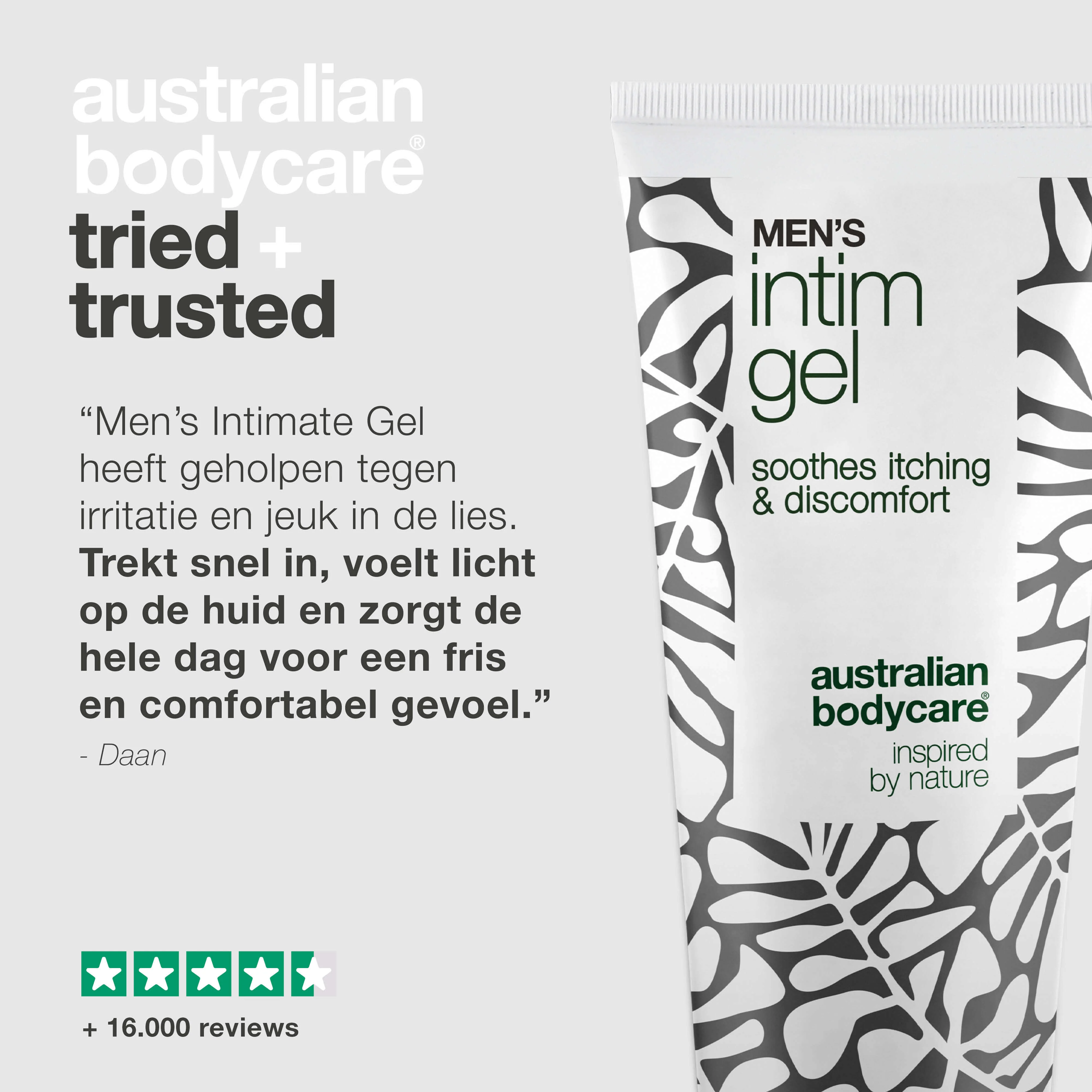 Intieme gel voor mannen – Verlicht jeuk en irritatie — Zeg jeuk en ongemak vaarwel met Men’s Intimate Gel. Houdt de huid fris en in balans met een niet-vette, snel absorberende formule. - Image 5