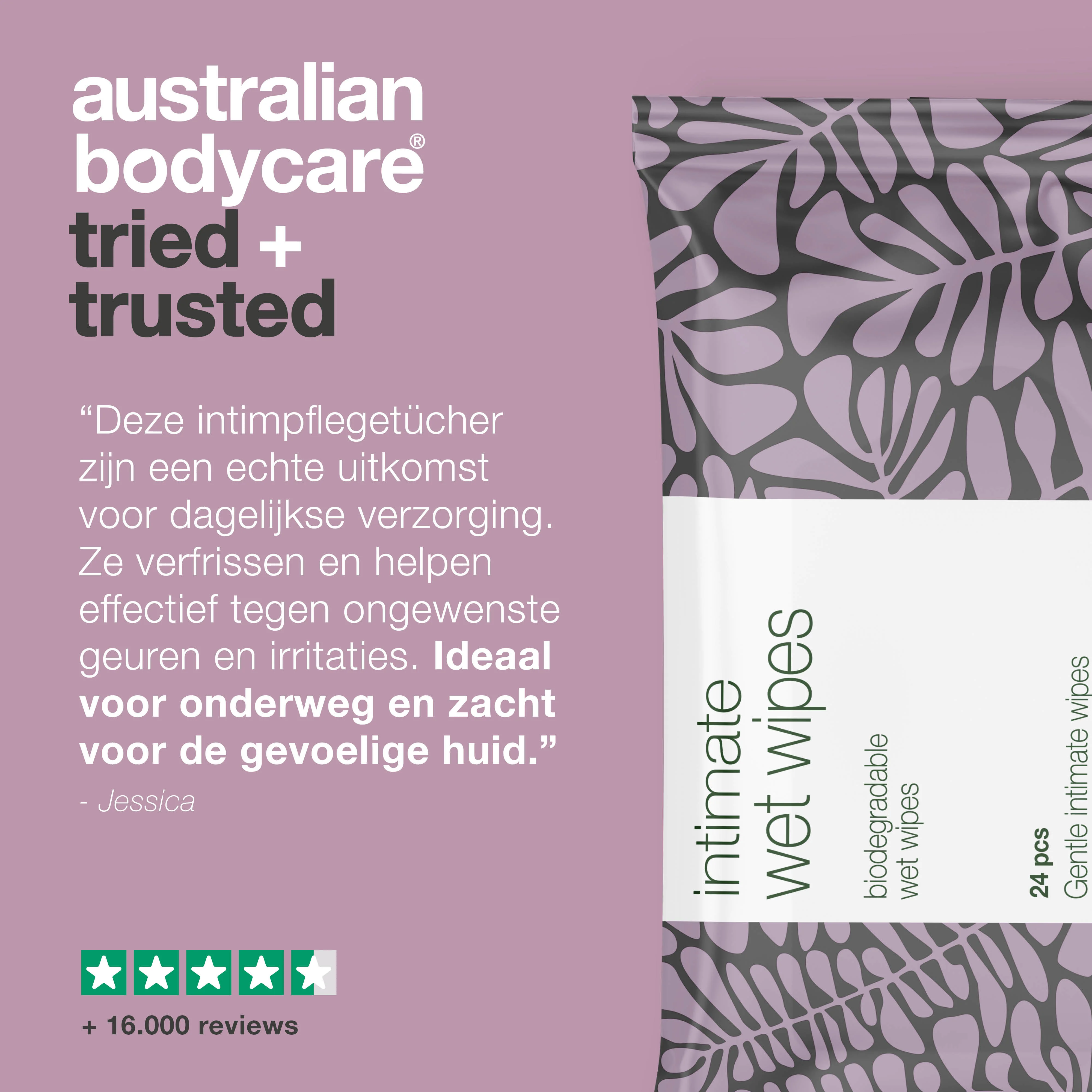 Vochtige doekjes voor de intieme zone met Tea Tree Olie 24 stuks — voor de dagelijkse verzorging van de intieme zone tegen ongewenste geurtjes, jeuk en droogheid - Image 5