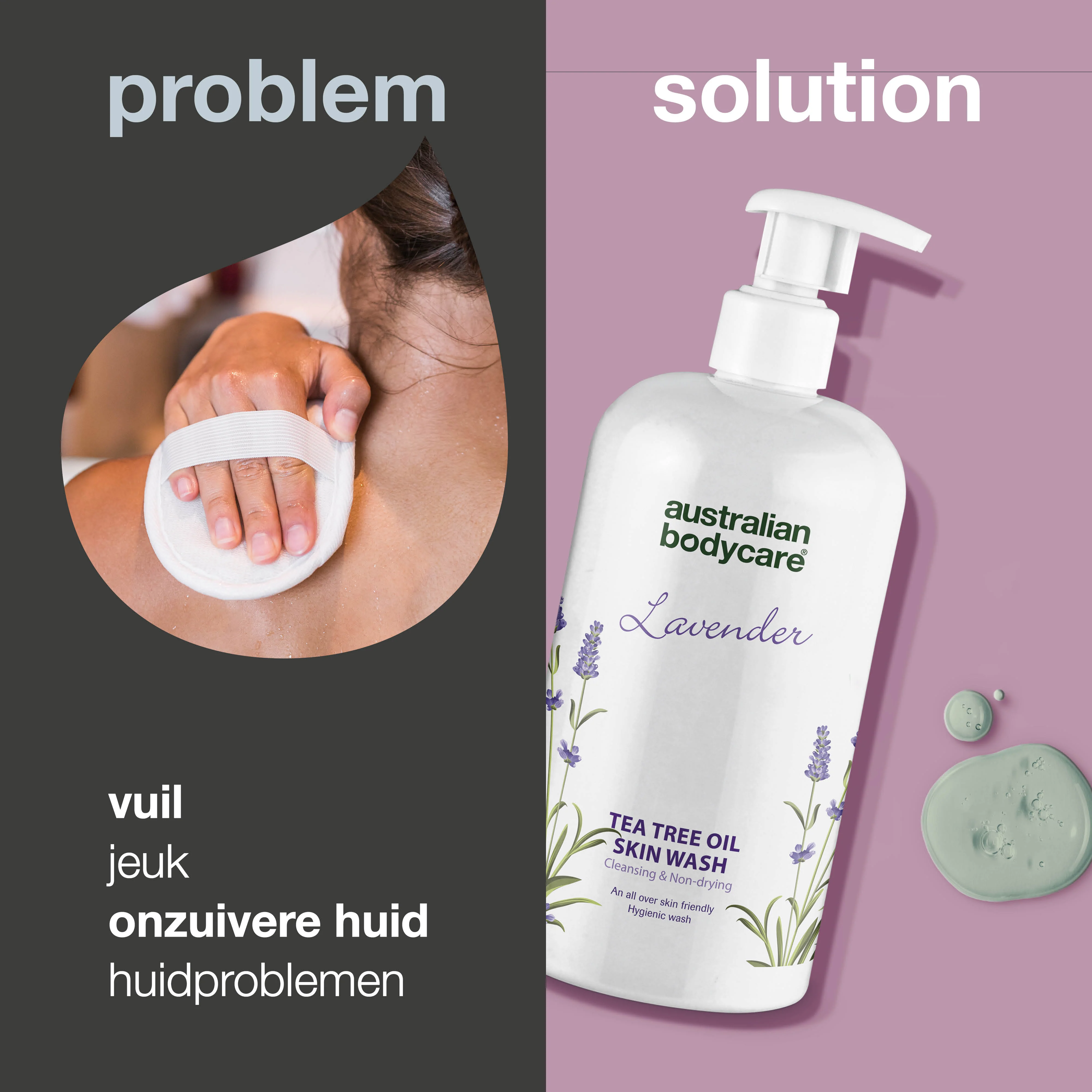 Professionele Lavender Skin Wash — Professioneel Showergel met Tea tree Olie en Lavendel voor de dagelijkse reiniging van je lichaam - Image 2