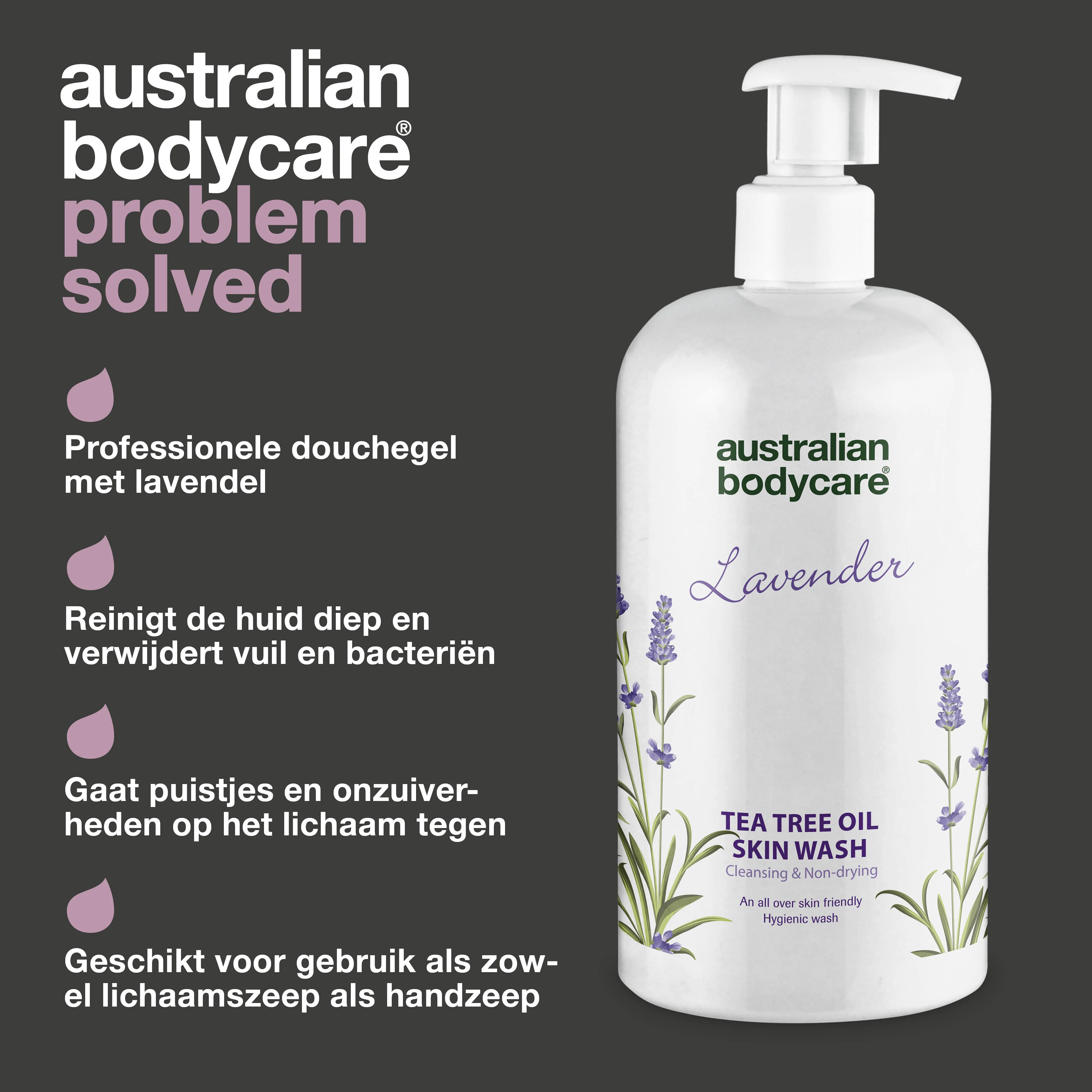 Professionele Lavender Skin Wash — Professioneel Showergel met Tea tree Olie en Lavendel voor de dagelijkse reiniging van je lichaam - Image 3