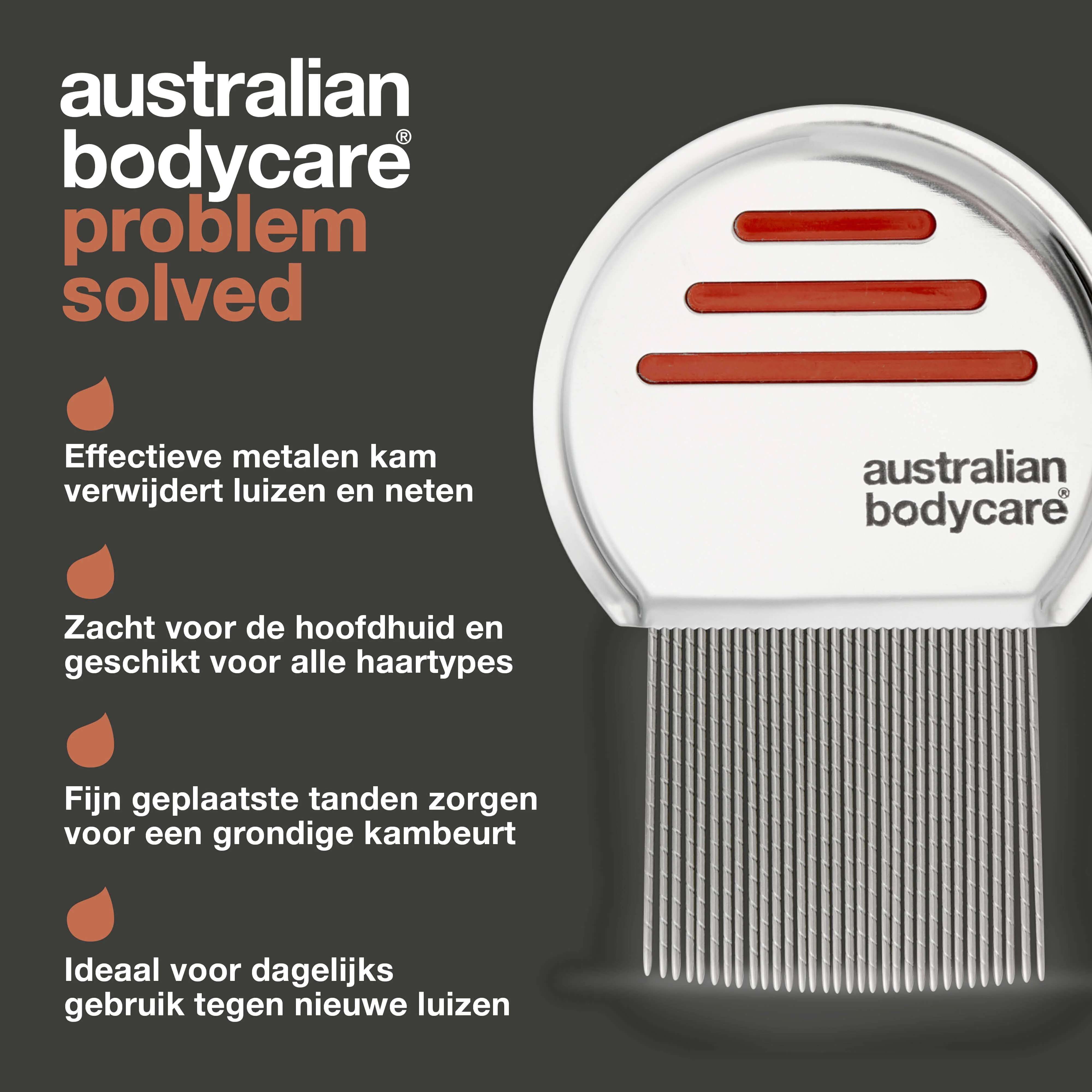 Metalen luizenkam – Verwijdert effectief luizen en neten — Bestrijd luizen met een roestvrijstalen luizenkam! Verwijdert luizen en neten zacht en grondig. Perfect voor een complete behandeling. - Image 3