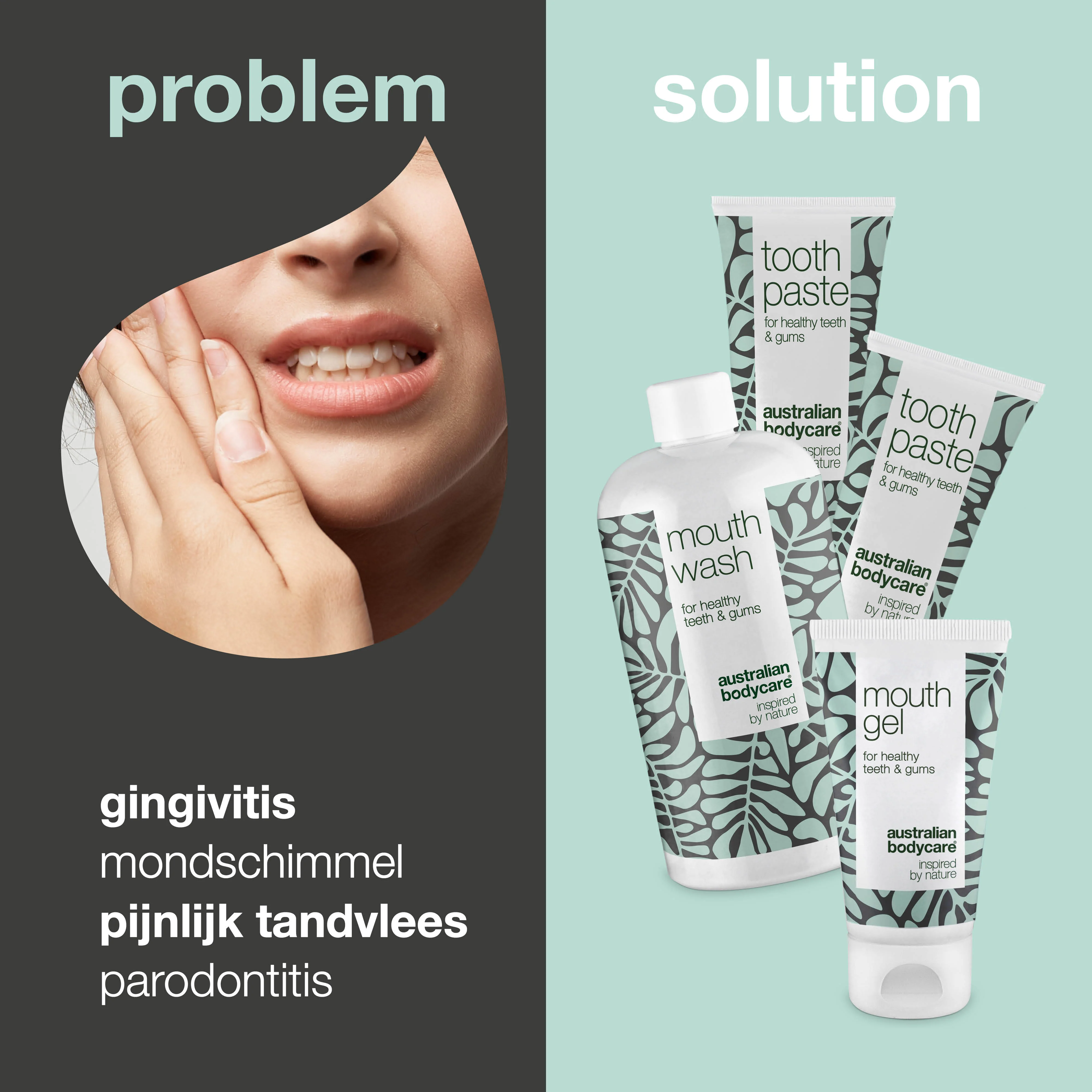 Mondverzorgingspakket met 4 producten met Tea Tree Oil — Voor dagelijkse verzorging bij mondschimmel, parodontitis en ontstoken tandvlees - Image 2