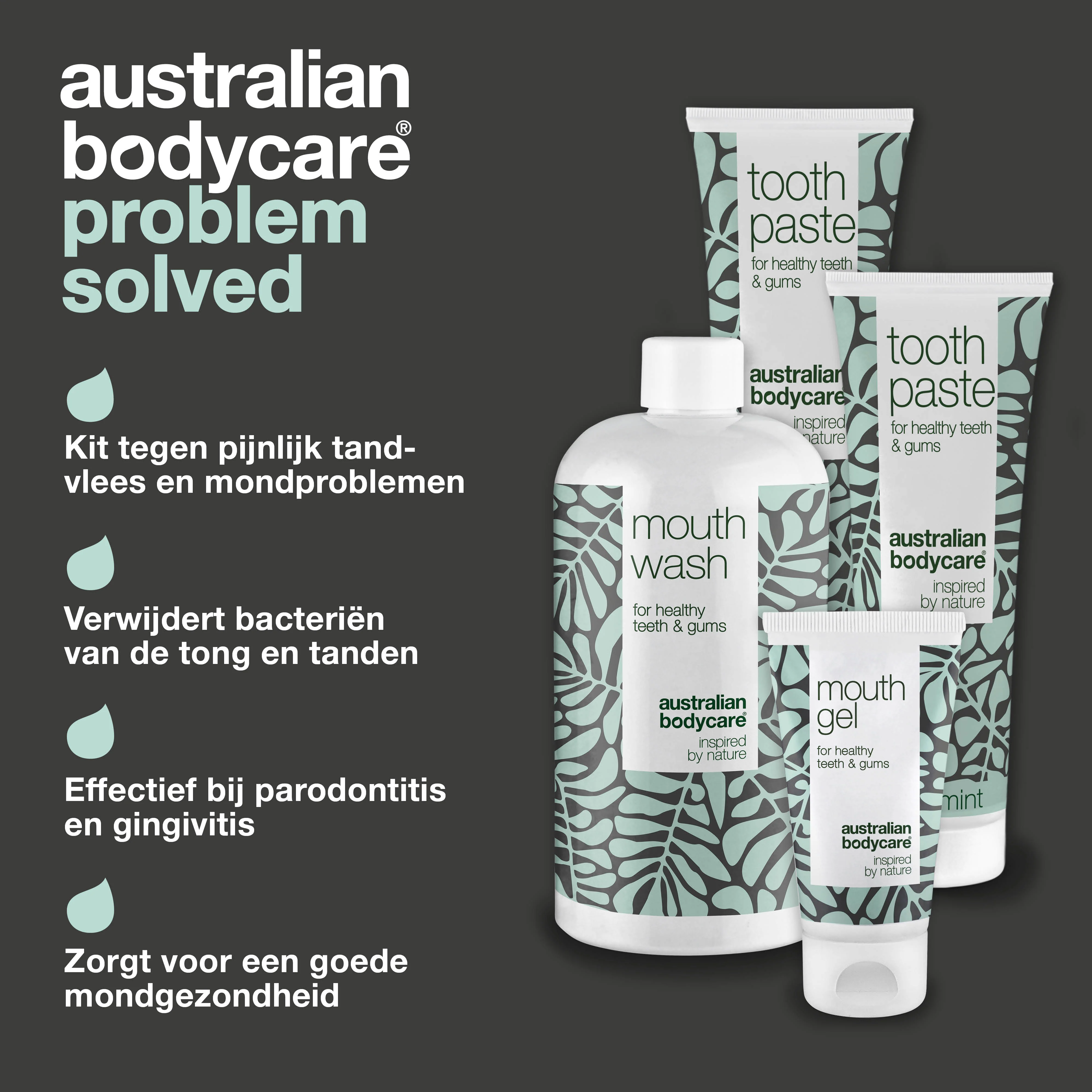 Mondverzorgingspakket met 4 producten met Tea Tree Oil — Voor dagelijkse verzorging bij mondschimmel, parodontitis en ontstoken tandvlees - Image 3