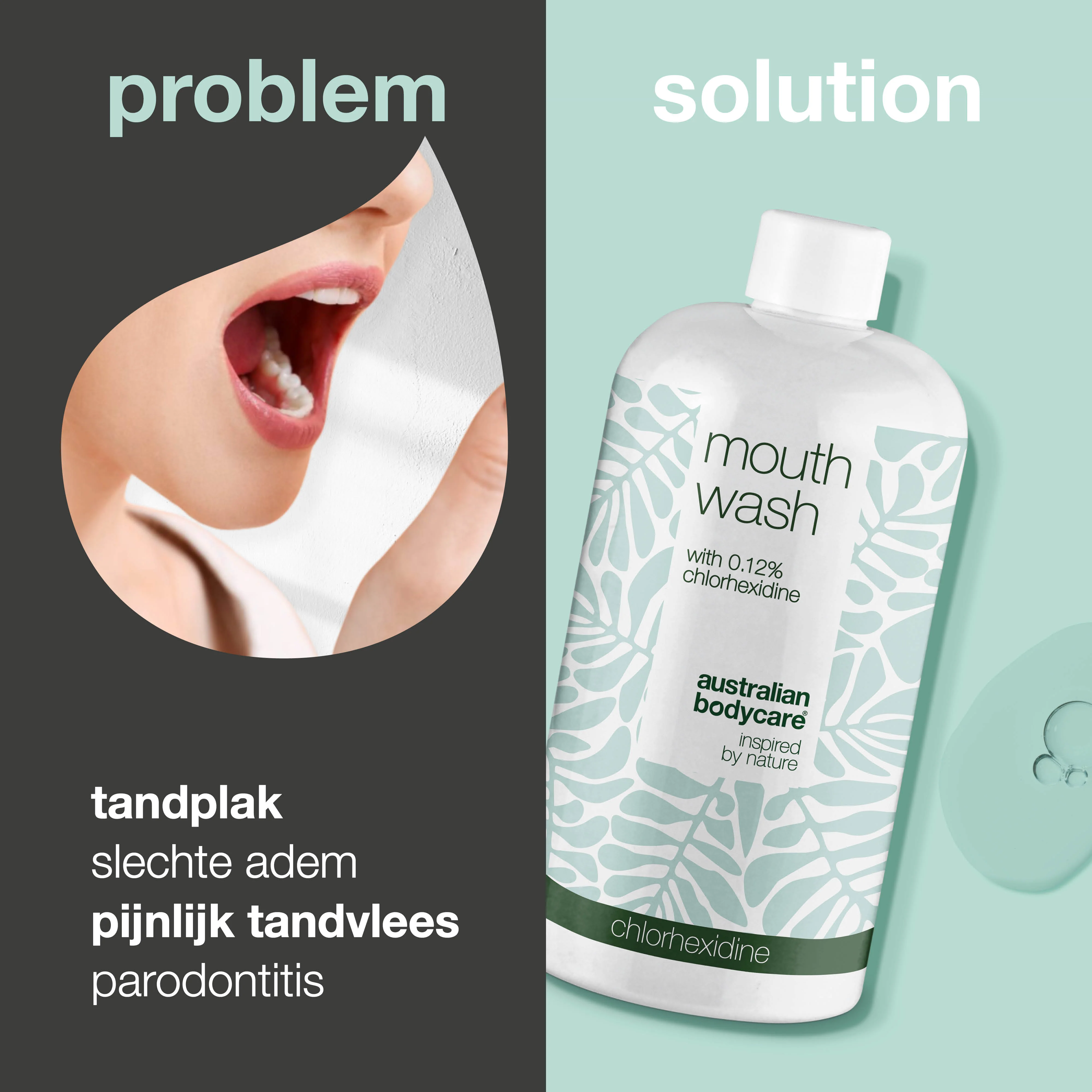 Chloorhexidine mondspoeling 0,12% met Tea Tree Oil — Mondspoeling voor dagelijkse verzorging van gevoelig tandvlees, parodontitis en slechte adem - Image 2