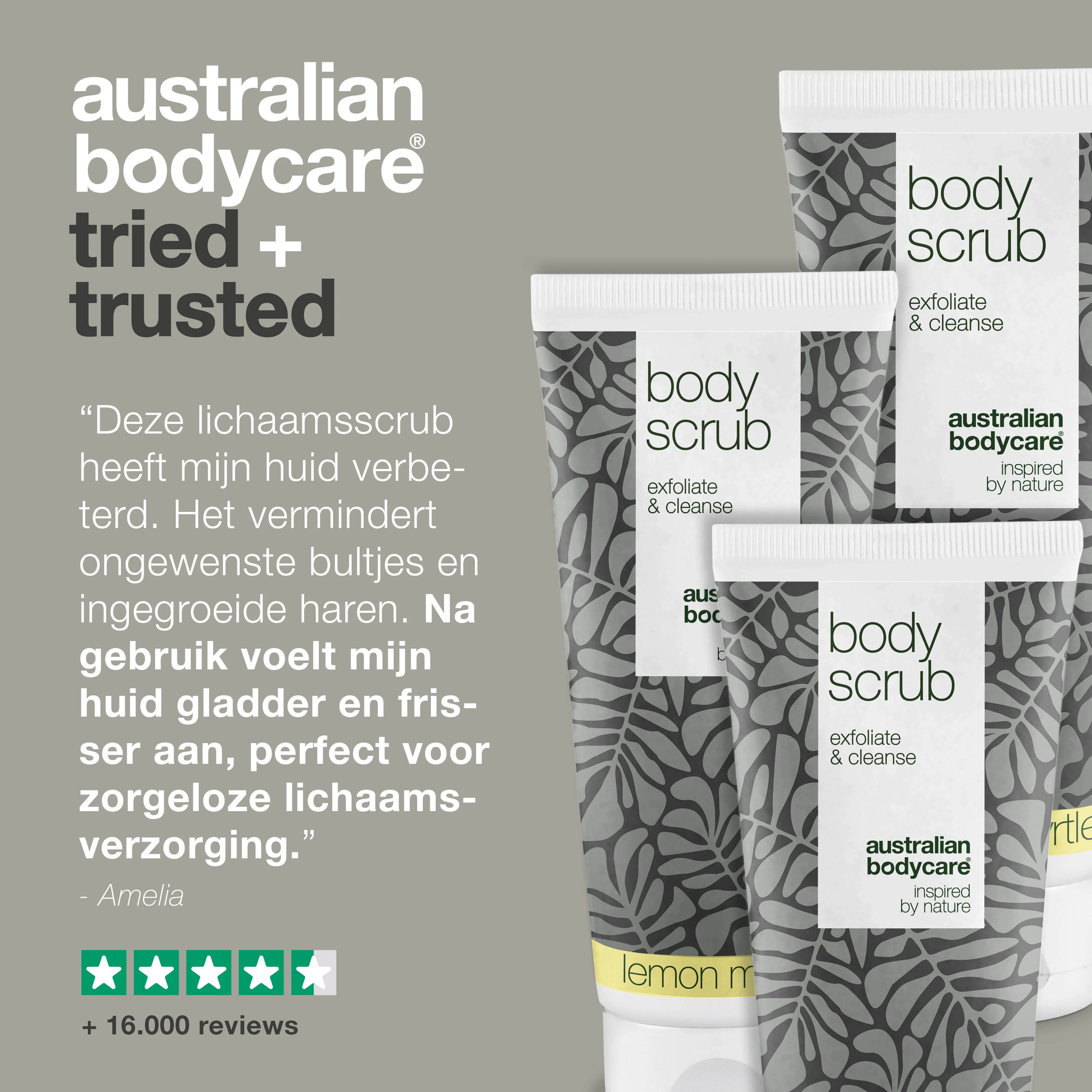 3 Body Scrubs - Voordeelpakket — Voordeelpakket met 3 Body Scrubs (200 ml): Tea Tree Oil & Lemon Myrtle - Image 5