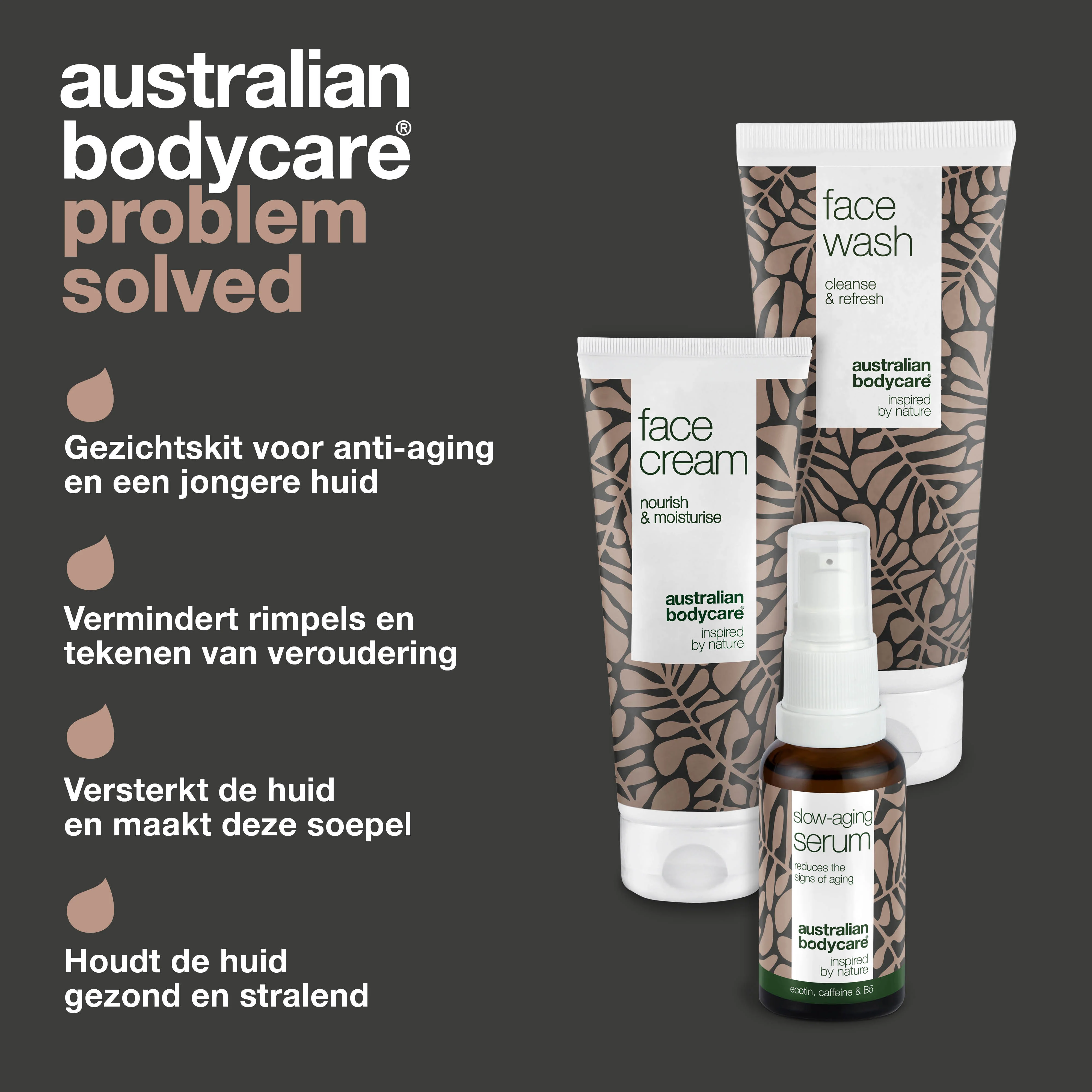 Pakket met anti aging producten voor 50+ — 3 producten voor rimpels oen de rijpere huid: gezichtsreiniger, anti aging serum & crème - Image 3