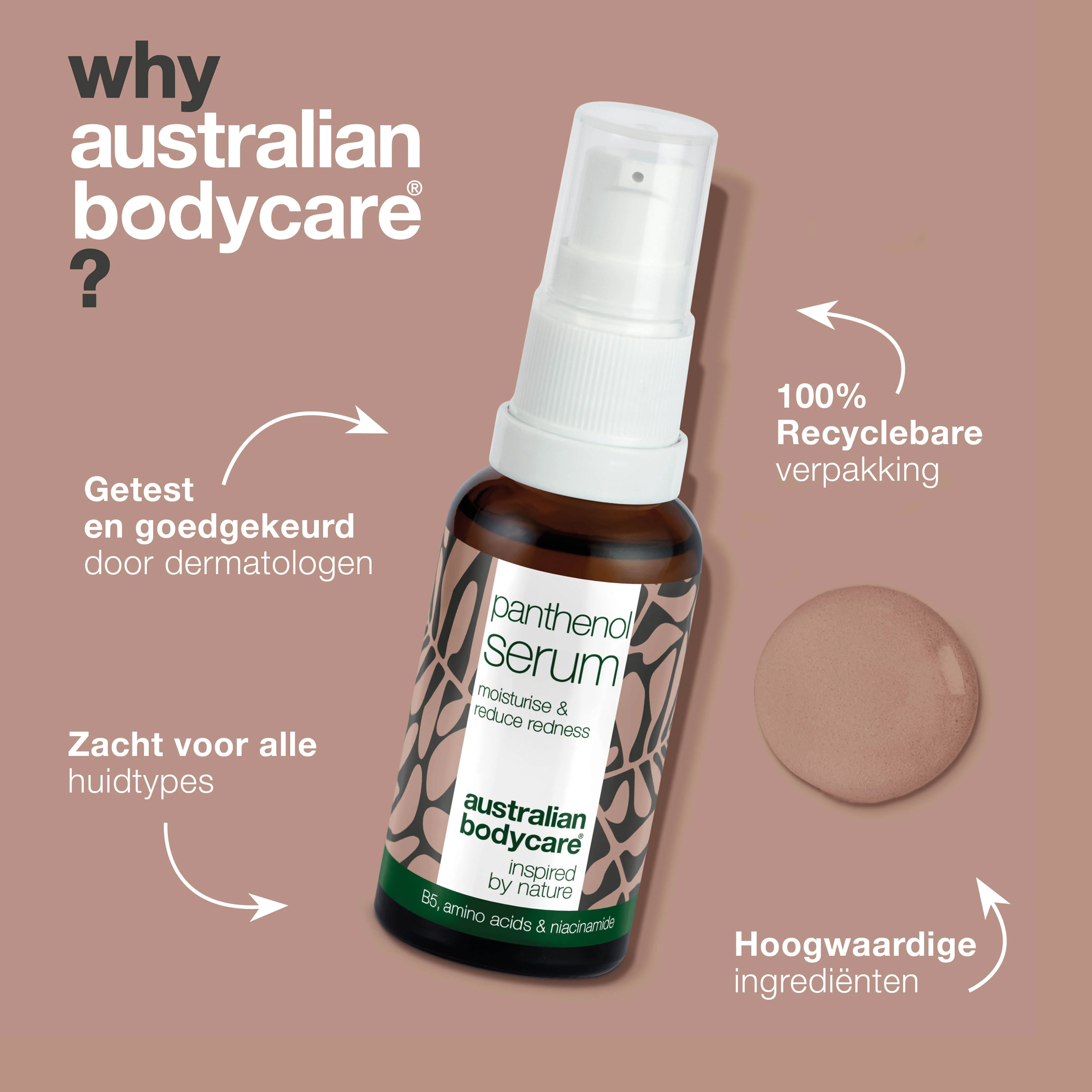 Panthenol Serum – Verzachtende zorg voor roodheid & rosacea — Panthenol Serum hydrateert & kalmeert roodheid, rosacea & droge huid. Versterkt de huidbarrière & vermindert irritatie. - Image 4