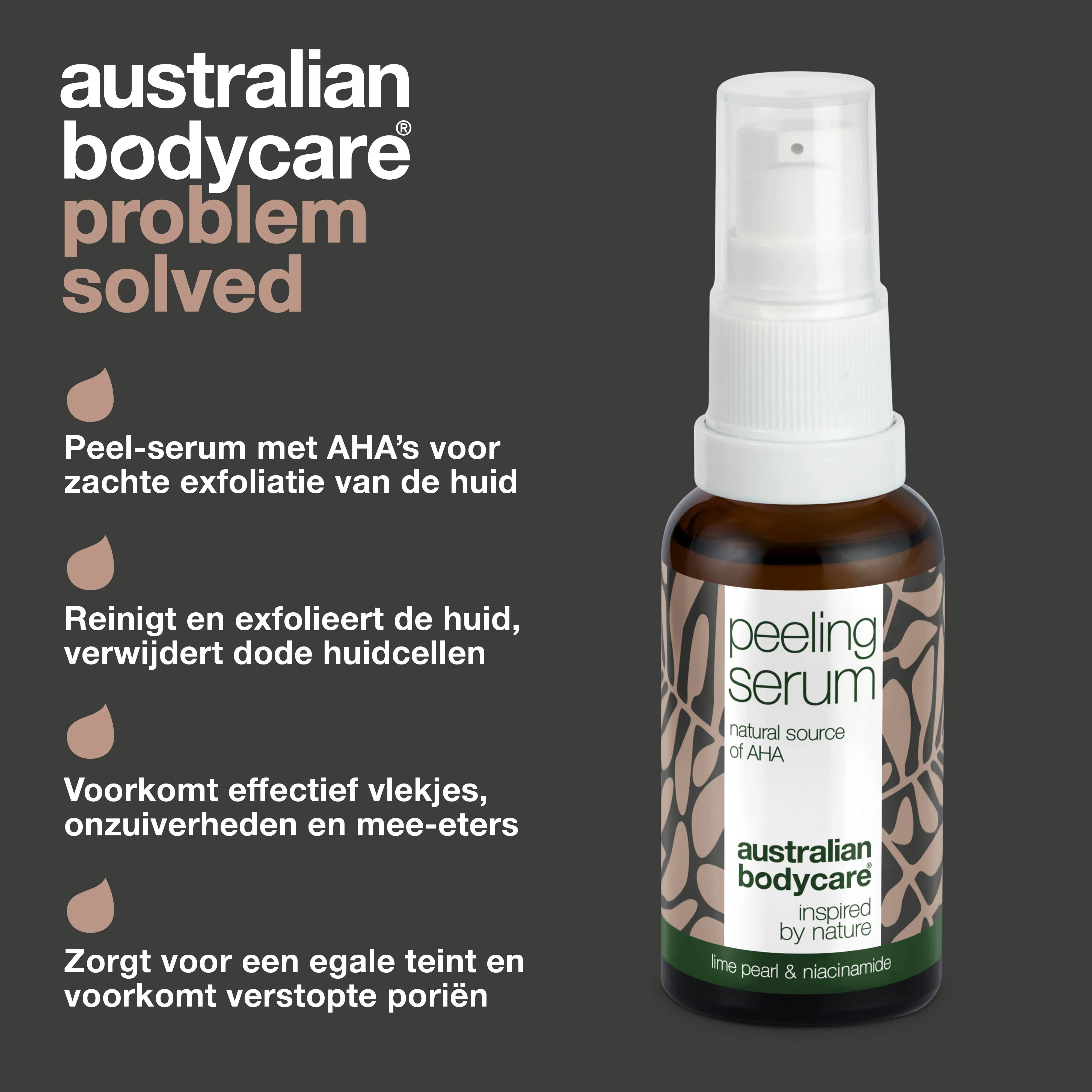 AHA Peeling Serum – Exfolieert voor een gladdere, frisse huid — AHA Peeling Serum verwijdert dode huidcellen, verfijnt de huidtextuur en geeft een gezonde glow. Met Niacinamide en Allantoïne. - Image 3