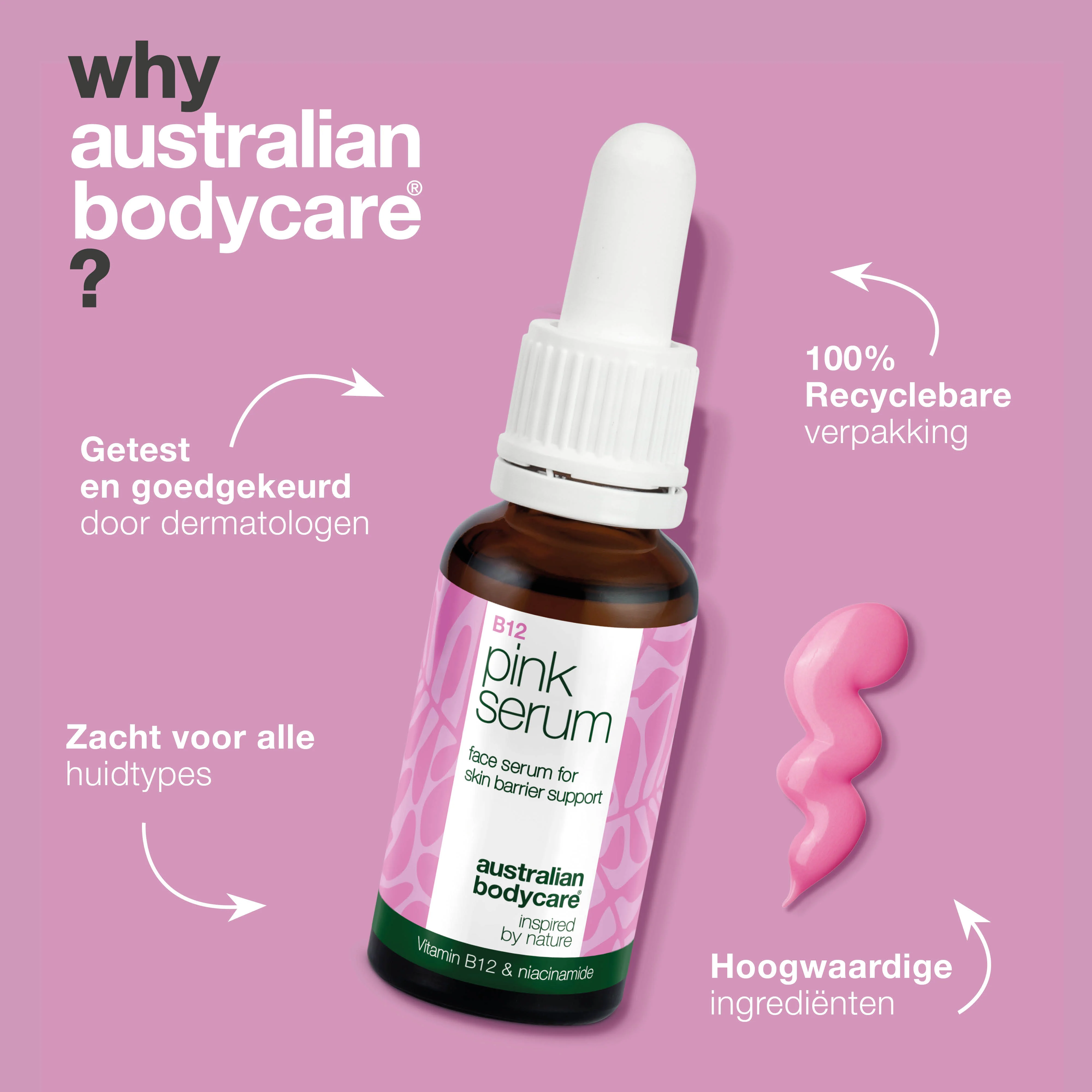 Vitamine B12 Pink Serum – Vermindert roodheid en geeft glans — B12 Pink Serum versterkt de huidbarrière, vermindert roodheid en tekenen van veroudering. Voor een zachte en stralende huid. - Image 4