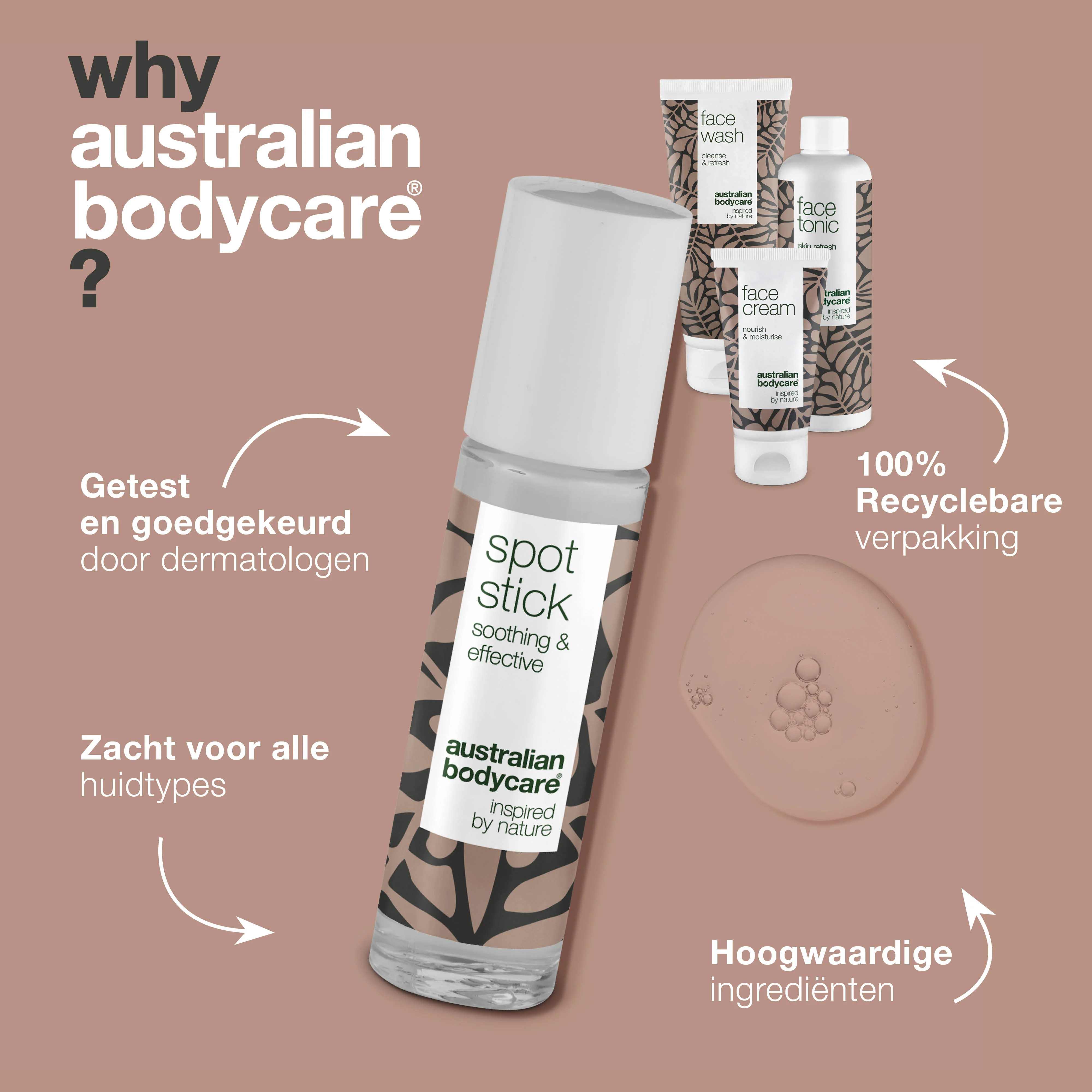 Pakket met 4 producten voor puistjes op voorhoofd — gezichtsverzorgingsproducten voor de verzorging van mee—eters en bultjes op voorhoofd - Image 4