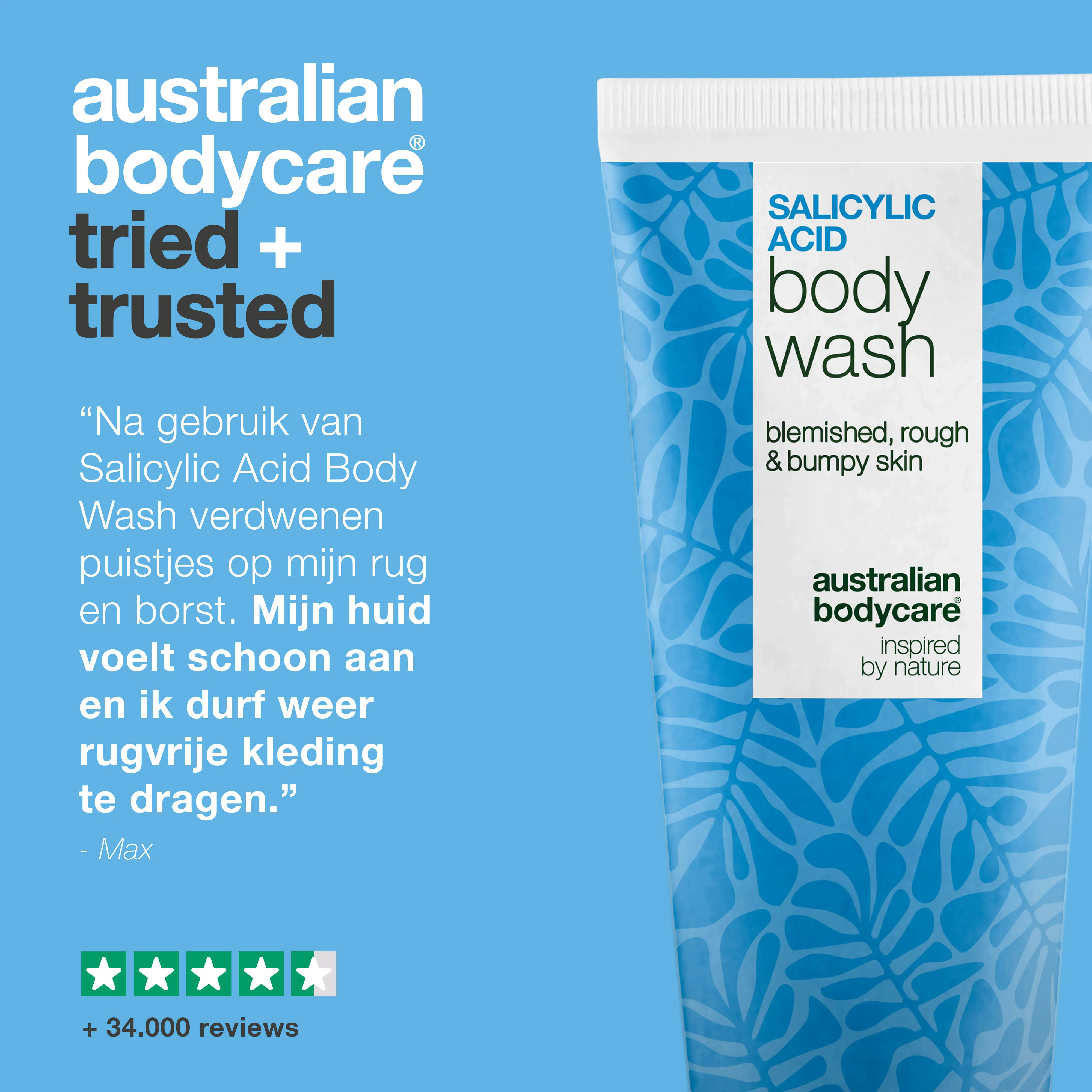 Salicylzuur Douchegel voor een onzuivere rug en billen — Salicylzuur Body Wash tegen puistjes en poriën. Met salicylzuur, niacinamide, zink PCA en hydraterende glycerine. - Image 5