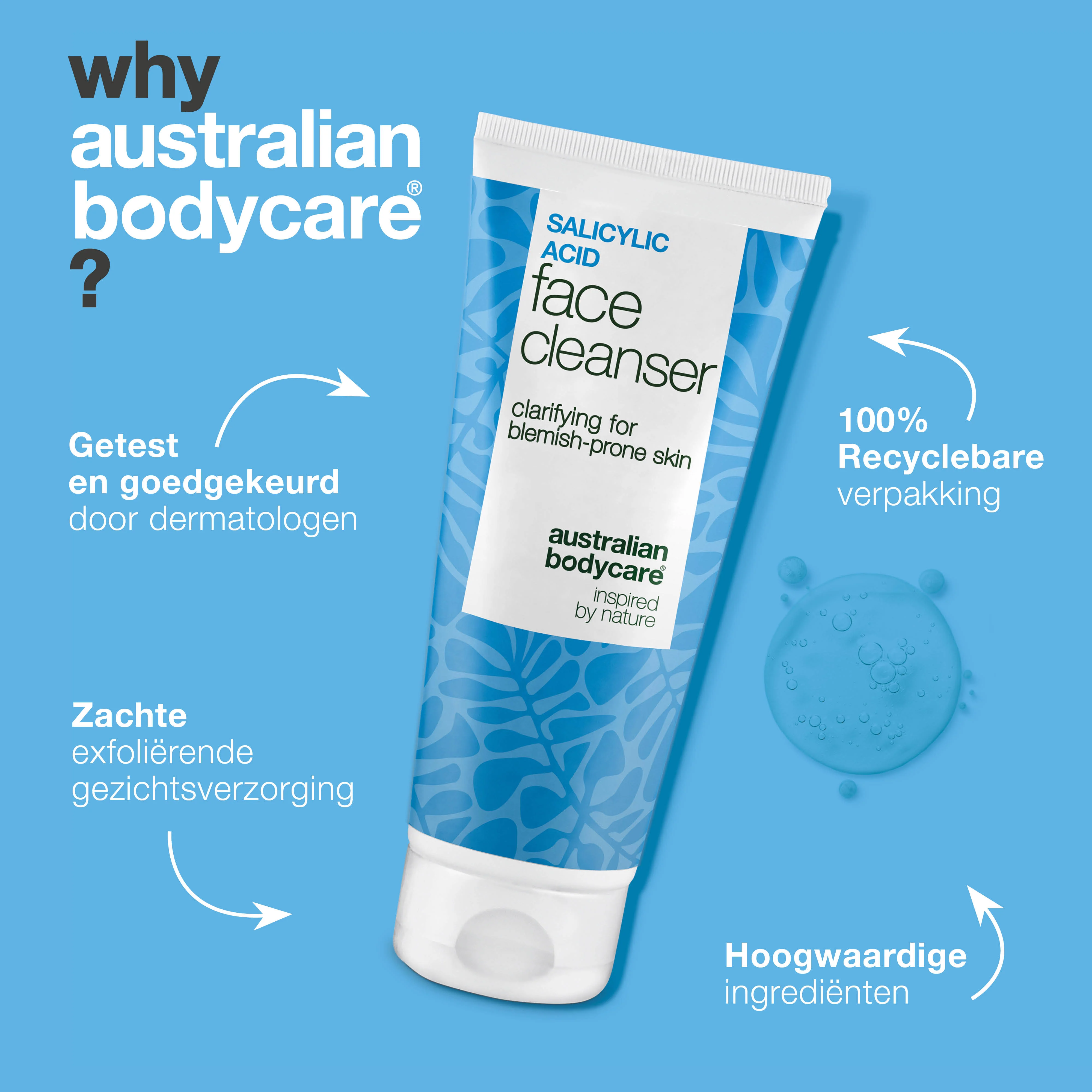 Salicylzuur Gezichtsreiniger tegen onzuiverheden — Salicylzuur Cleanser helpt tegen mee-eters, zuivert de huid en voorkomt verstopte poriën. Met Salicylzuur. - Image 4