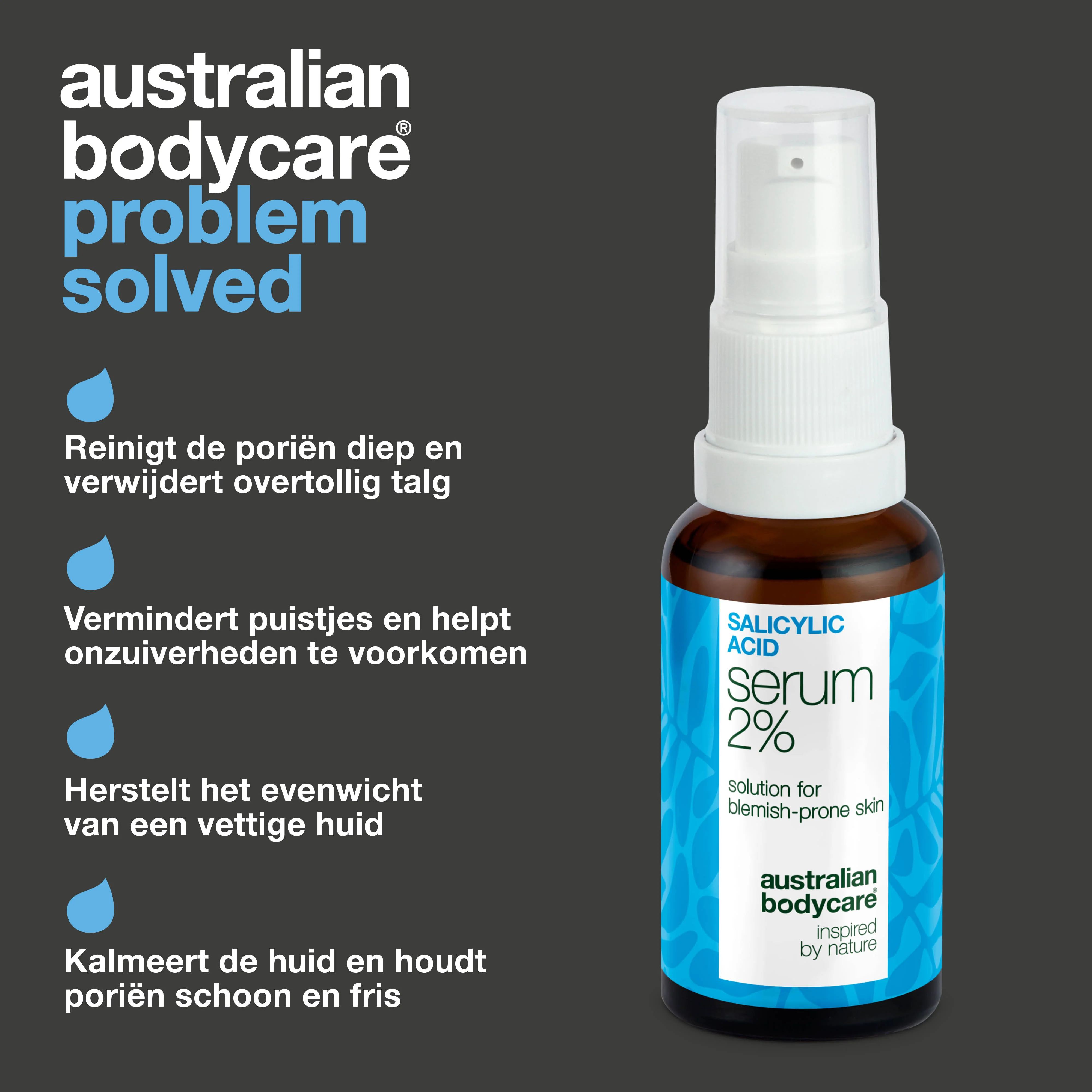 Salicylzuur serum voor mee-eters, vette huid en verstopte poriën — Salicylzuur serum bij vette huid, mee-eters en poriën. Met Zinc PCA, groene thee, hyaluronzuur en hydraterende glycerine. - Image 3