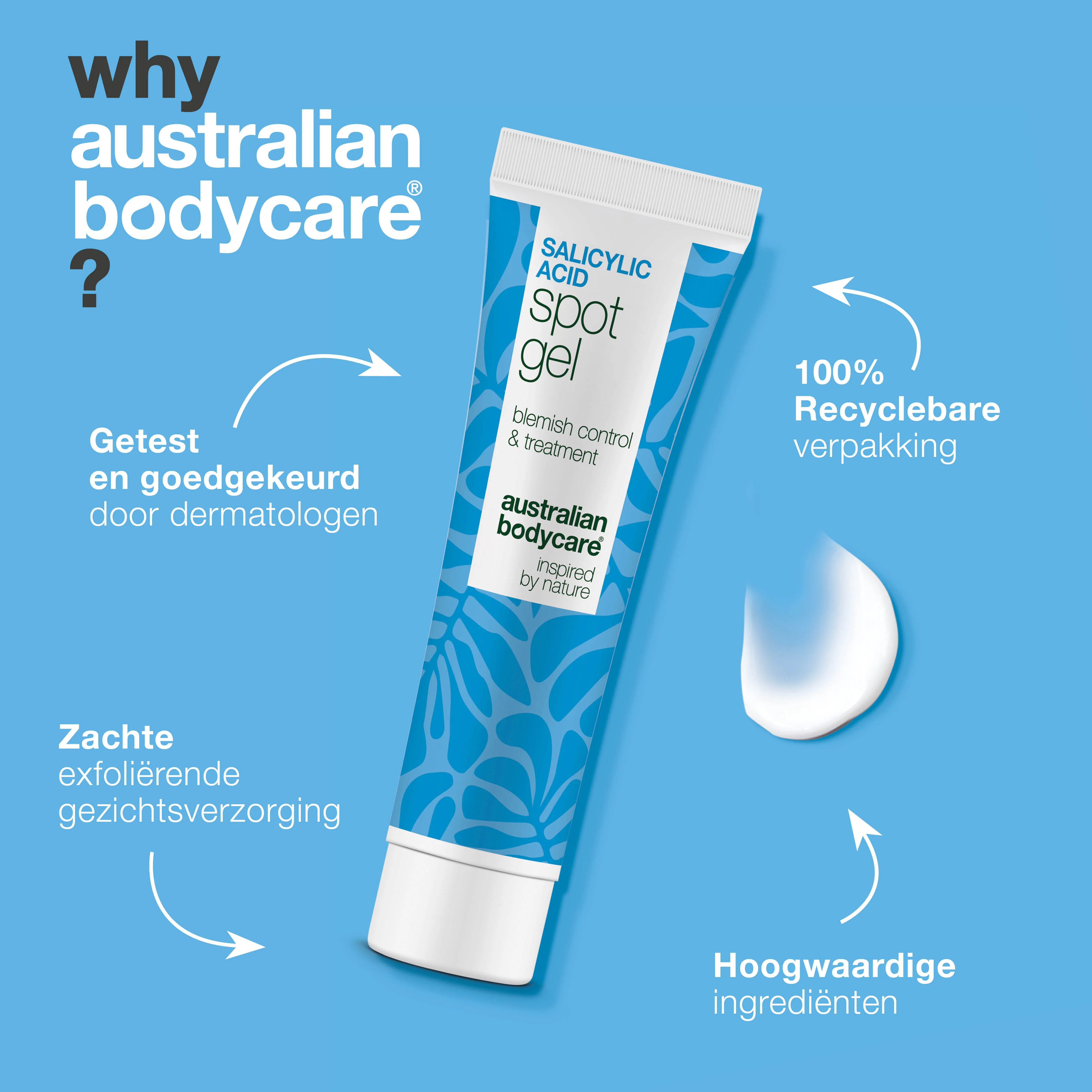 Salicylzuur Spot Gel tegen puistjes en verstopte poriën — Salicylzuur Spot Gel zuivert en balanceert de huid. Verwijdert overtollig talg en dode huidcellen met salicylzuur. - Image 4