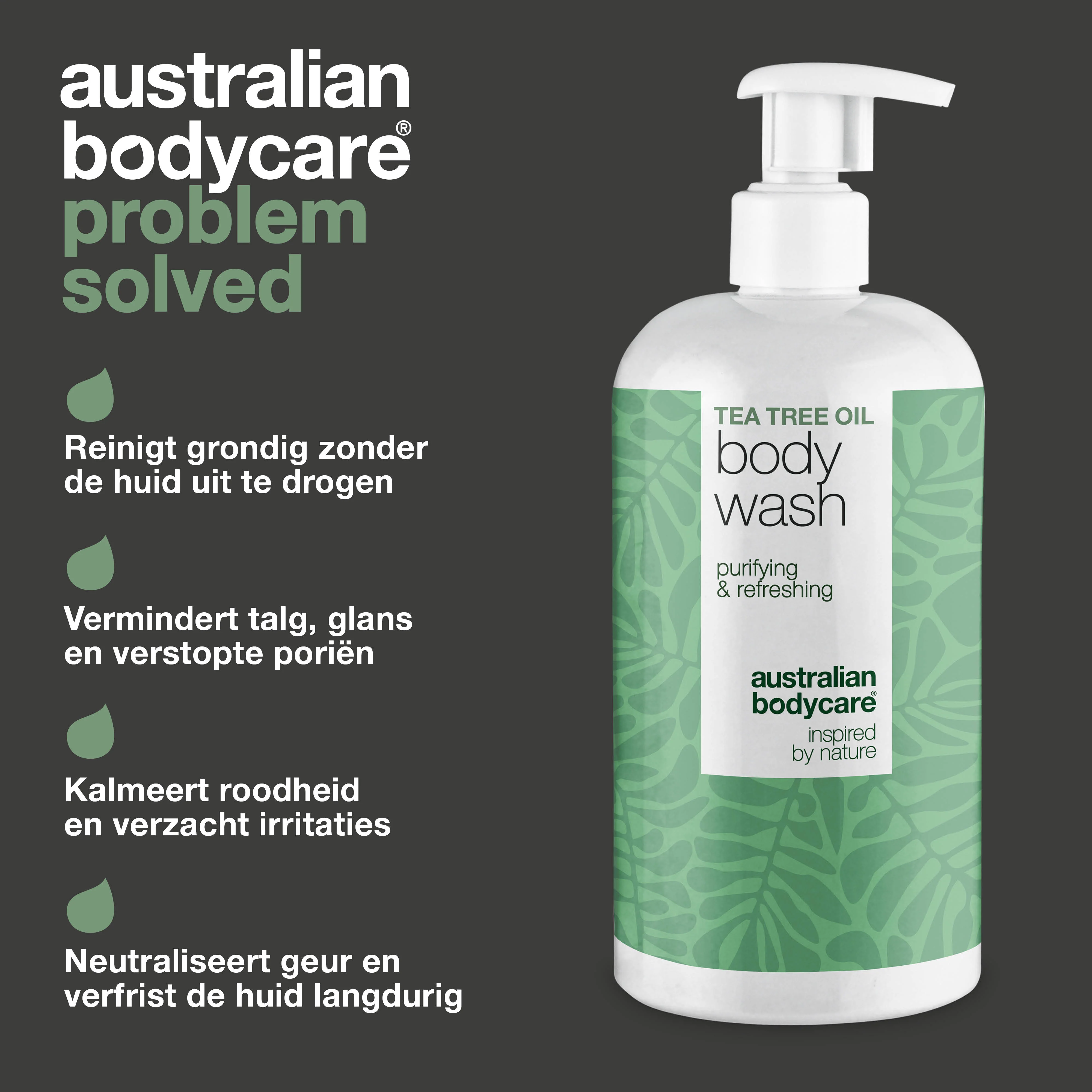 Tea Tree Body Wash tegen puistjes, zweet en vettige huid — Tea Tree Body Wash tegen puistjes, geur en talg. Met Tea Tree Oil, Zinc PCA en milde Coco-Betaine voor dagelijks gebruik. - Image 3