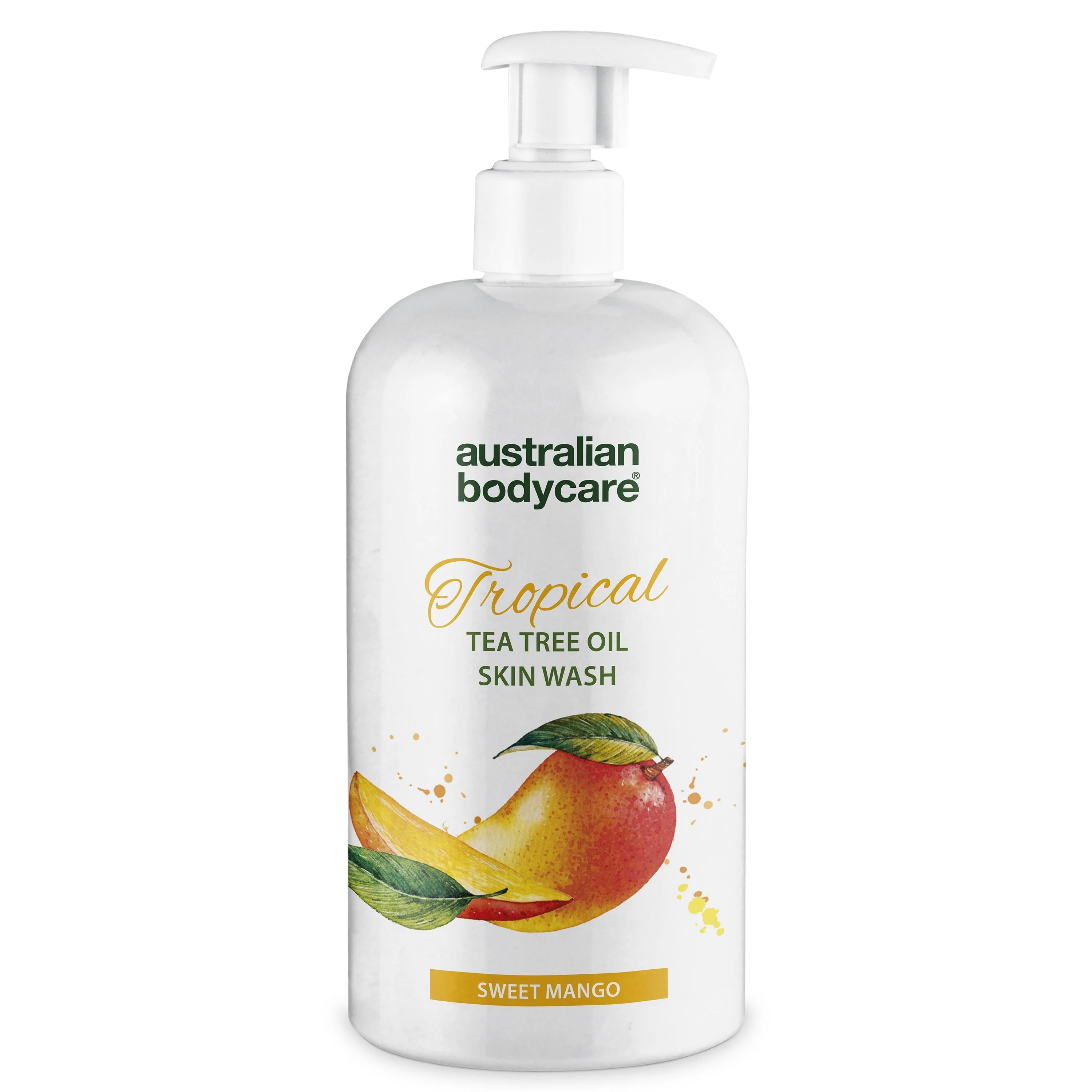 Tropical Skin Wash met mango — Body Wash met Tea Tree Olie en mango voor een schone en probleemloze huid