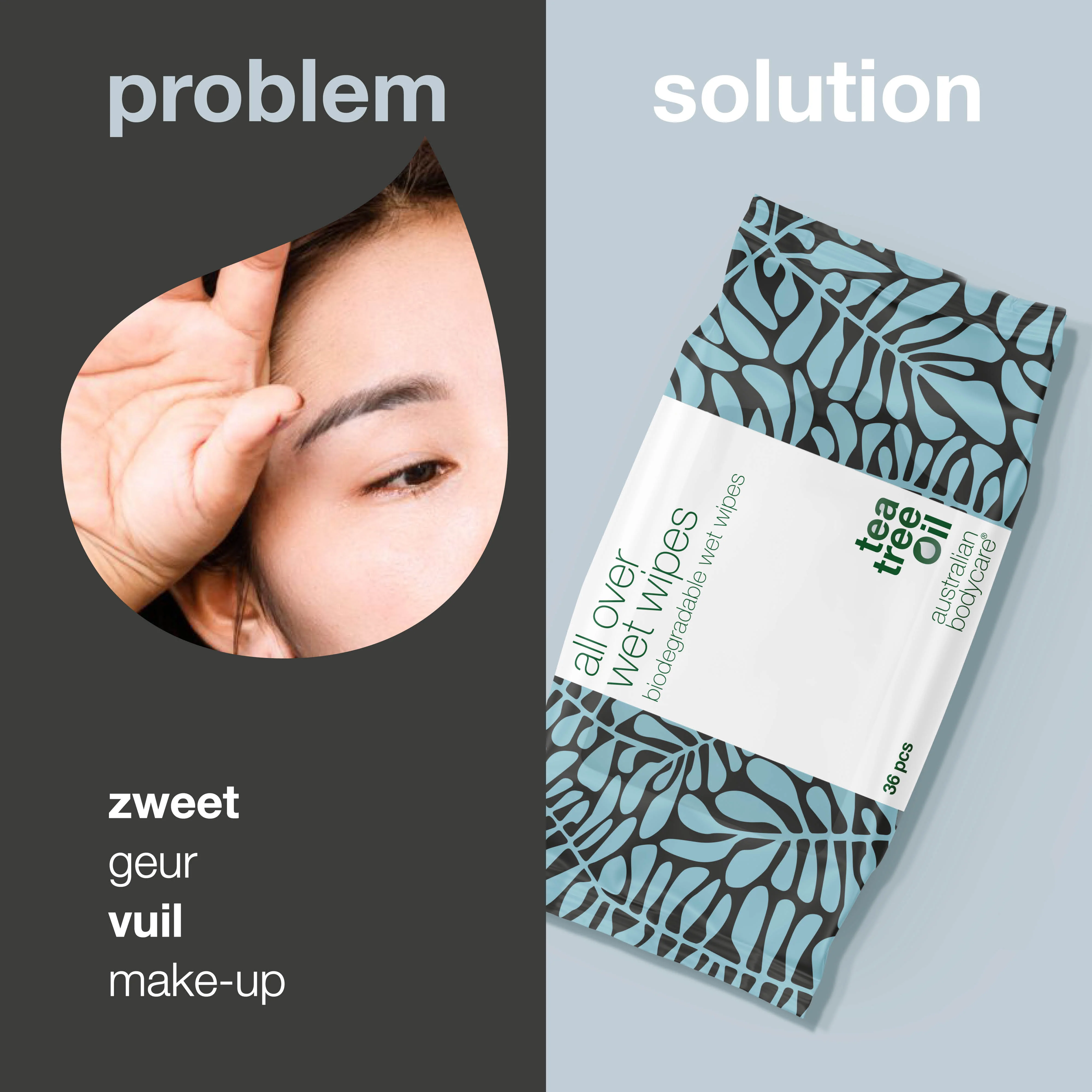 Tea Tree Olie Vochtige doekjes 36 stuks — Een effectief product om de huid te reinigen & verfrissen - Image 2
