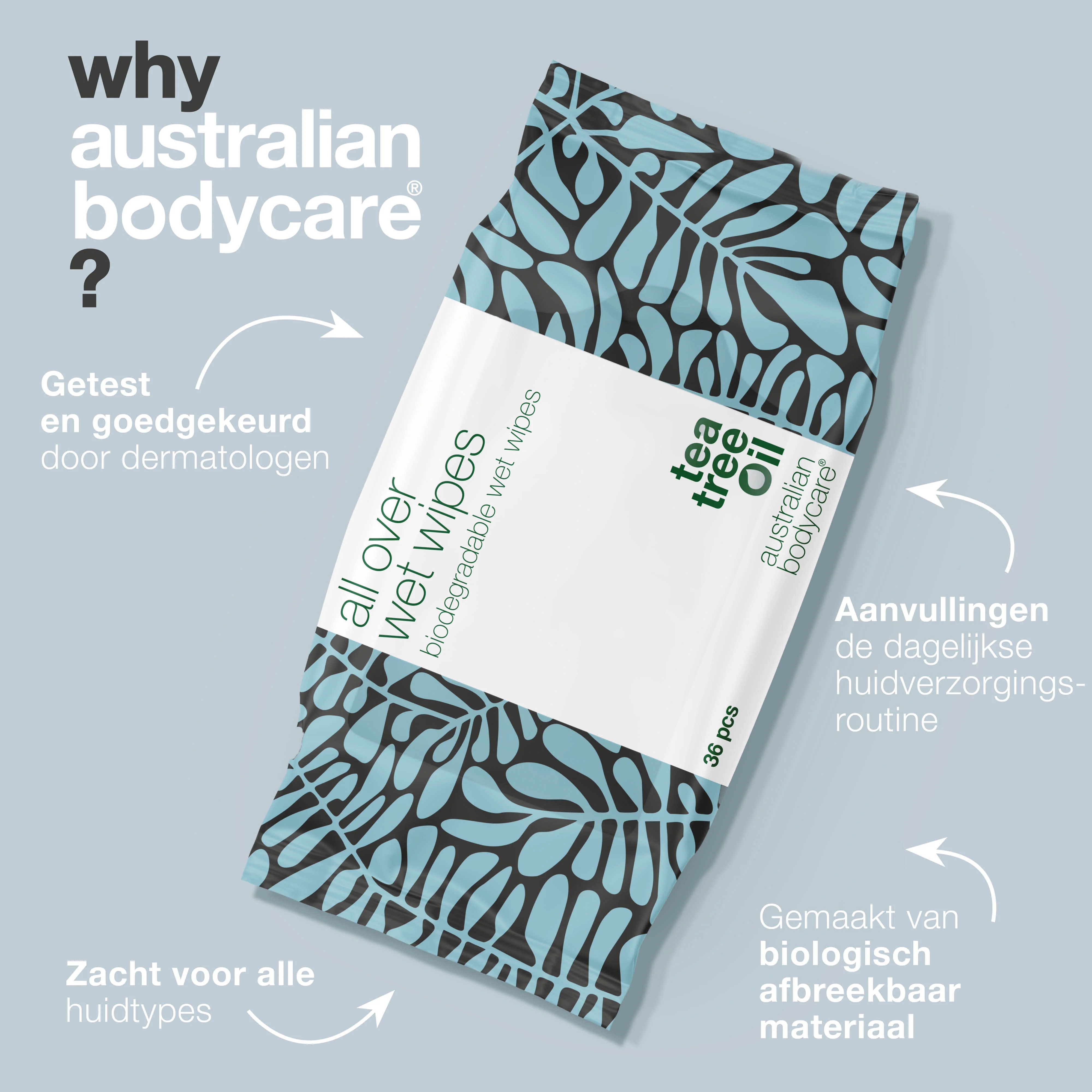Tea Tree Olie Vochtige doekjes 36 stuks — Een effectief product om de huid te reinigen & verfrissen - Image 4