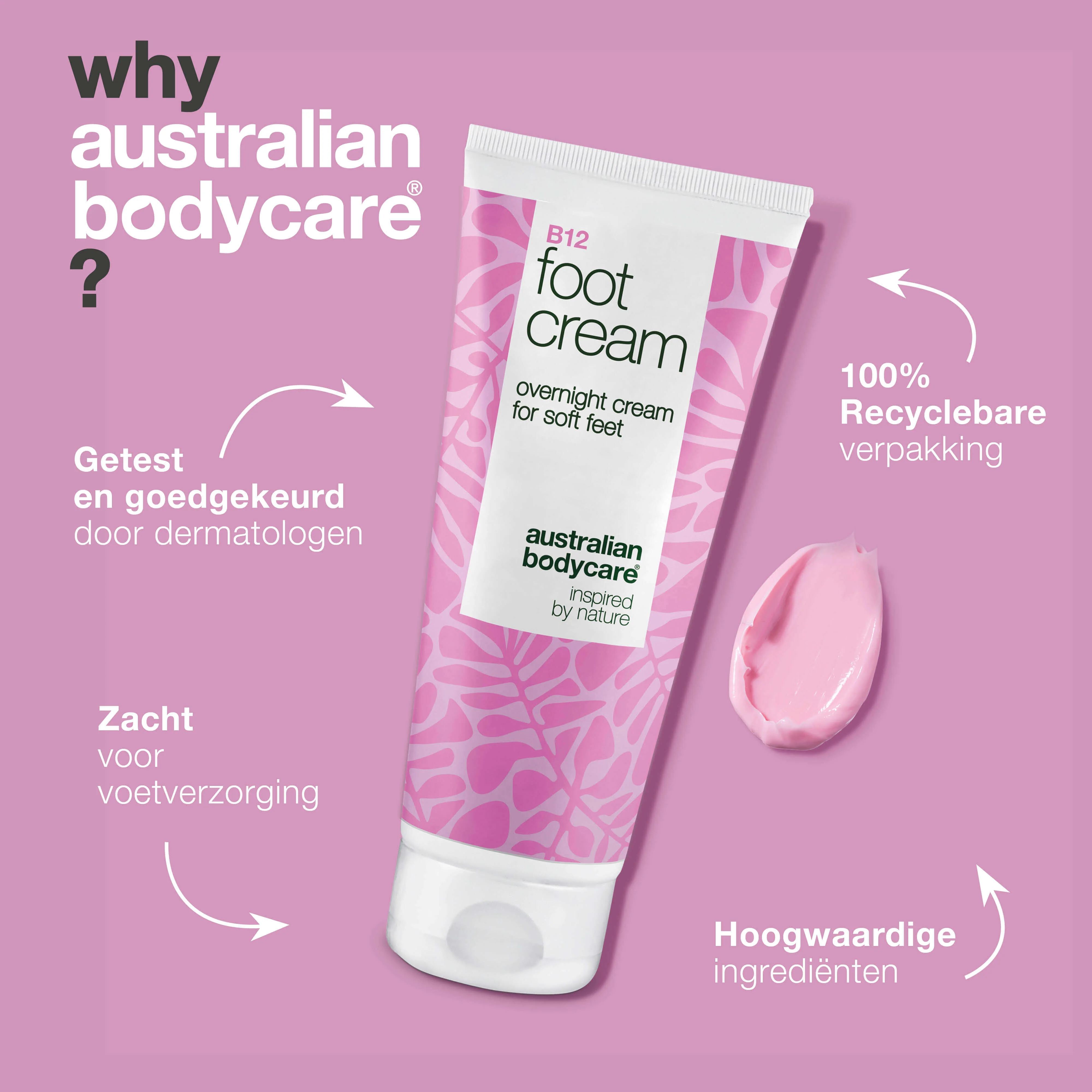 Voetcrème met B12-vitamine – verzacht en hydrateert — Voetcrème met B12-vitamine en 10% ureum voor droge voeten. Hydrateert en verzacht de huid. Perfect als nachtcrème of na een voetenbad. - Image 4