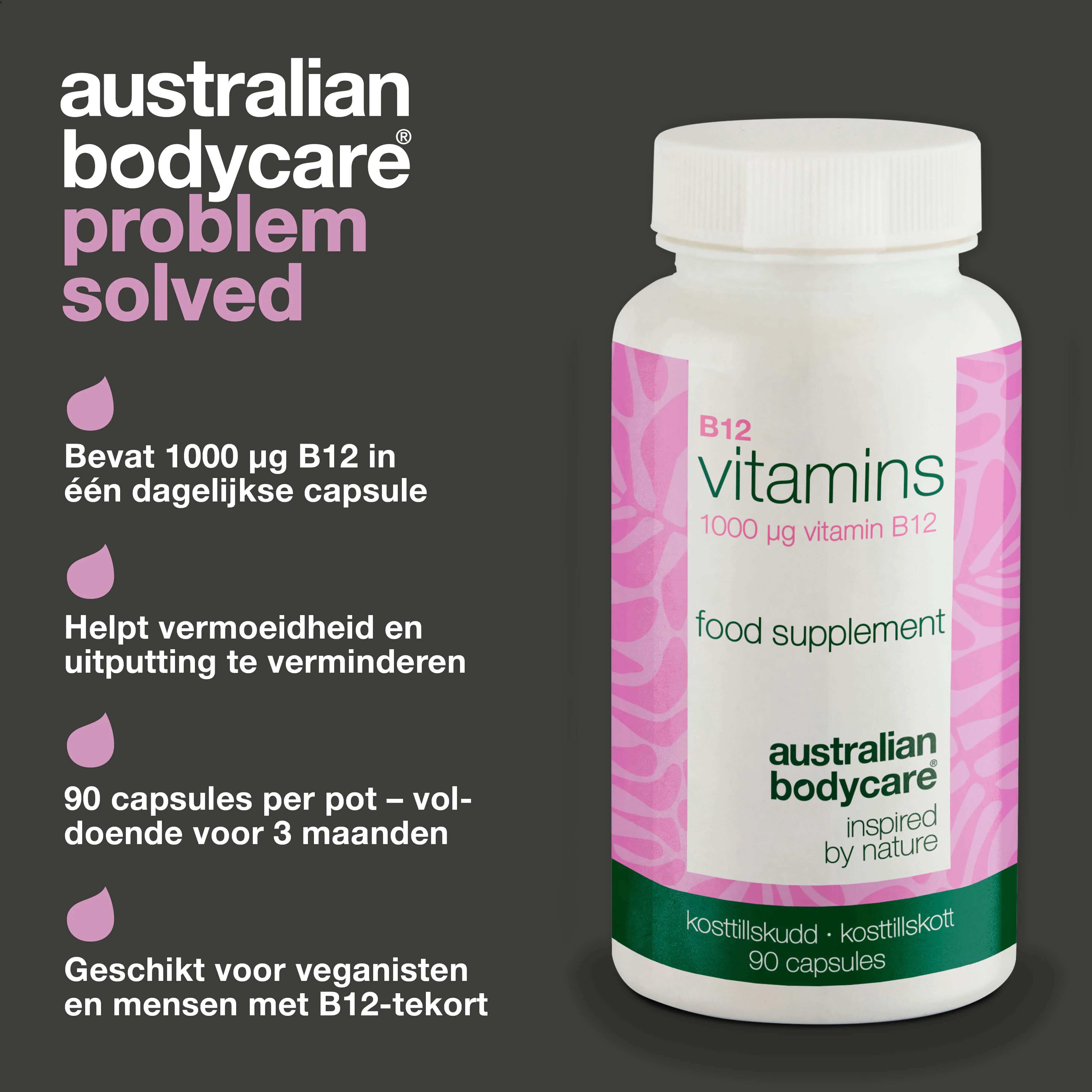 Vitamine B12 Voedingssupplementen– 90 Vegan Capsules, 1000 µg — Vitamine B12 met 1000 µg per capsule. 90 vegan capsules – ideaal voor 90 dagen. Ondersteunt energie en een plantaardig voedingspatroon. - Image 3