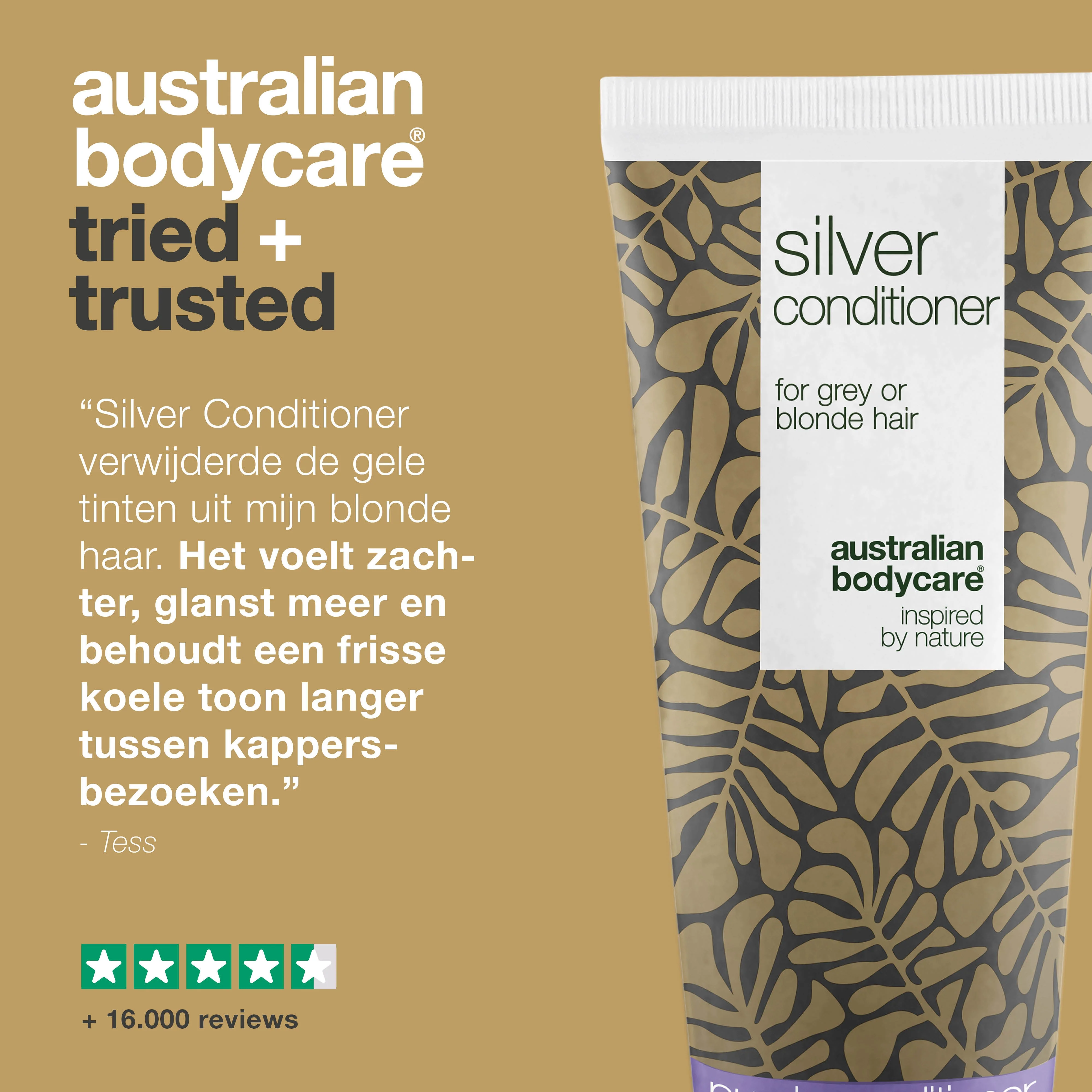 Silver Conditioner voor grijs en blond haar – Weg met geel — Conditioner met violette pigmenten neutraliseert geel in grijs en blond haar. Voedt, verzacht en geeft een prachtige koele glans. - Image 5