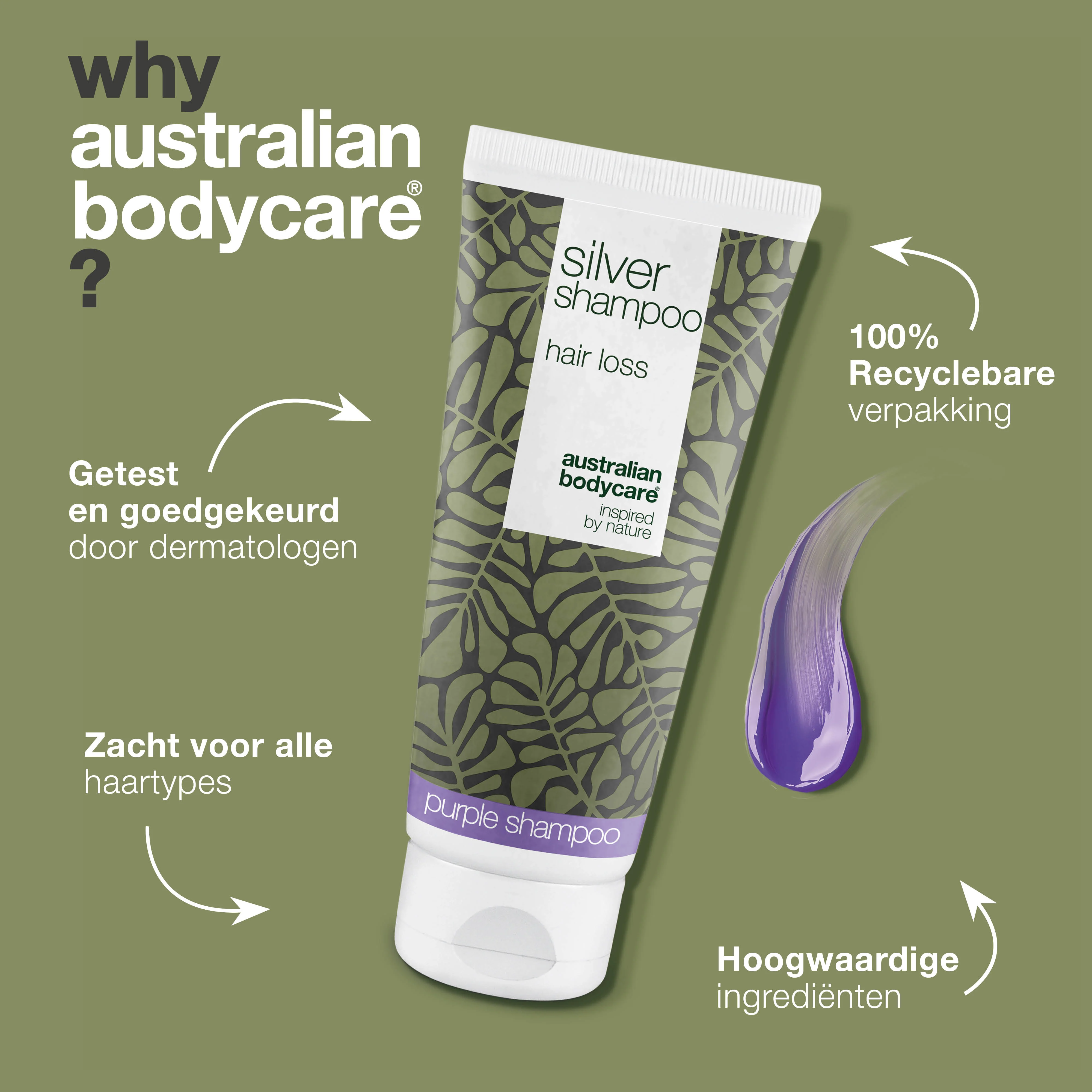 Silver Shampoo – Ondersteunt haargroei en verwijdert gele tonen — Neutraliseer gele tinten met Silver Shampoo. Versterkt en voedt het haar voor een stralende blonde of grijze look. - Image 4
